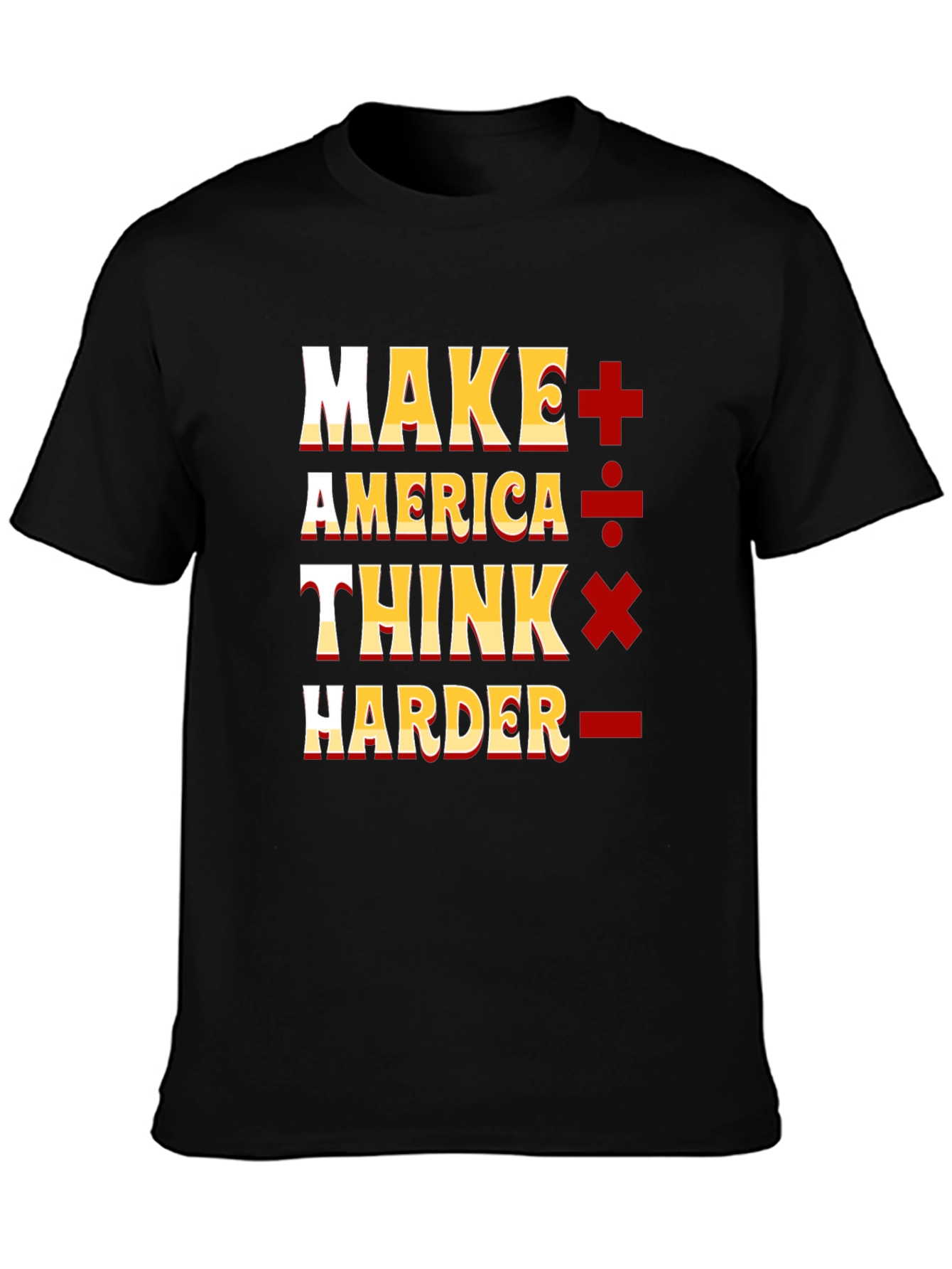 Black Make America Think Harder Graphic T-Shirt view 3