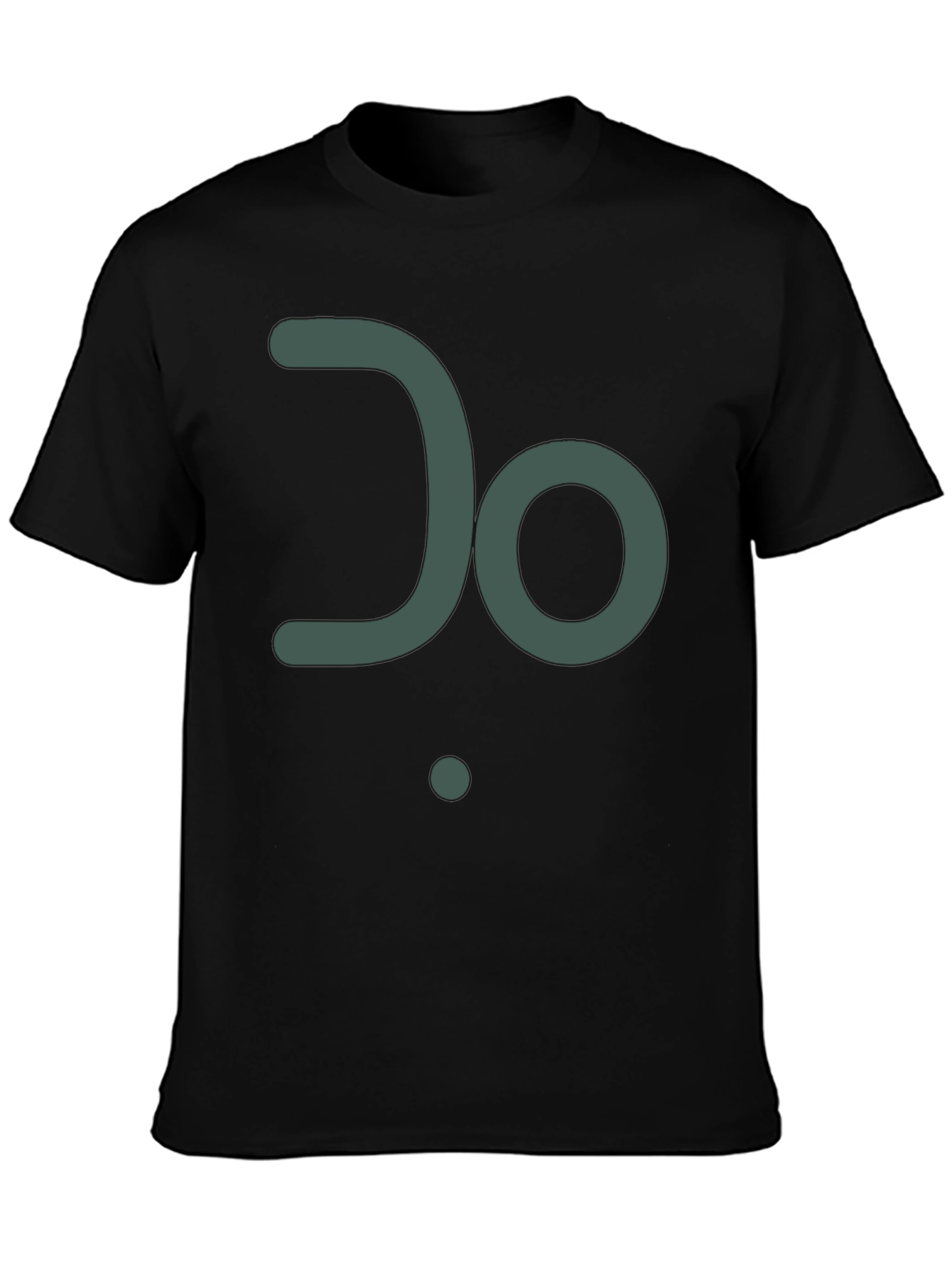 Black Minimalist 'Do' Graphic Black T-Shirt view 3