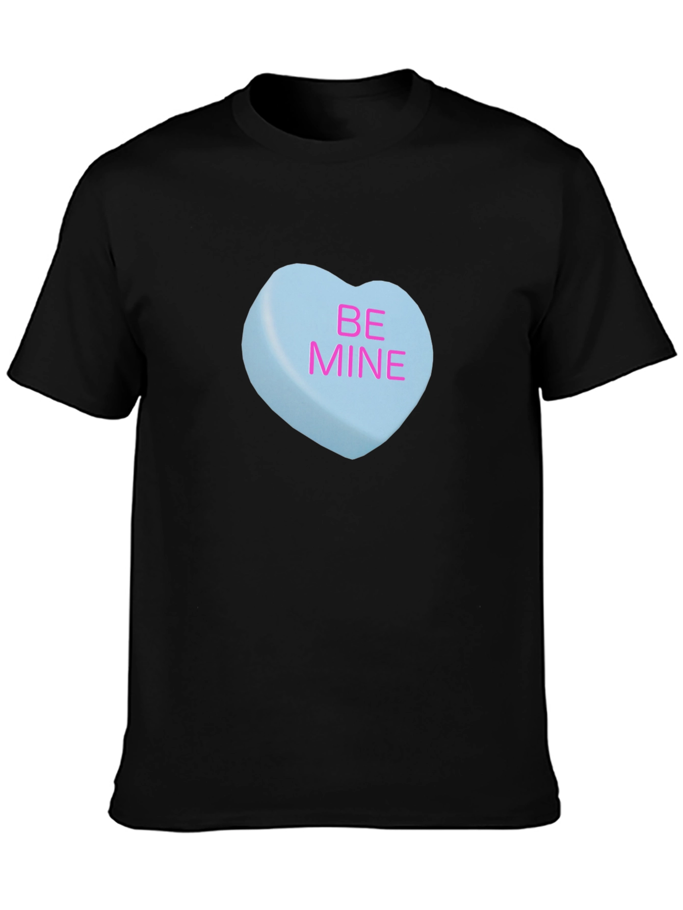 Black Be Mine Heart Candy Graphic T-Shirt view 3
