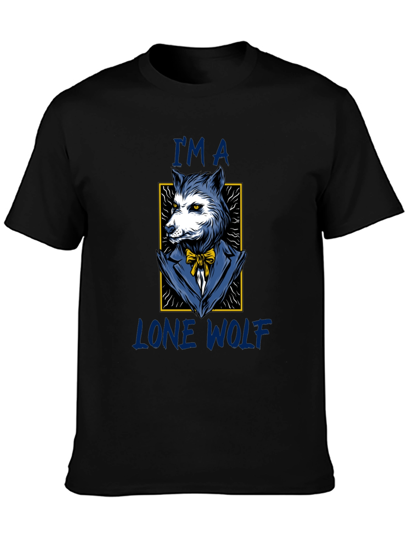 Black Lone Wolf T-Shirt - Stylish Animal Graphic Tee view 3