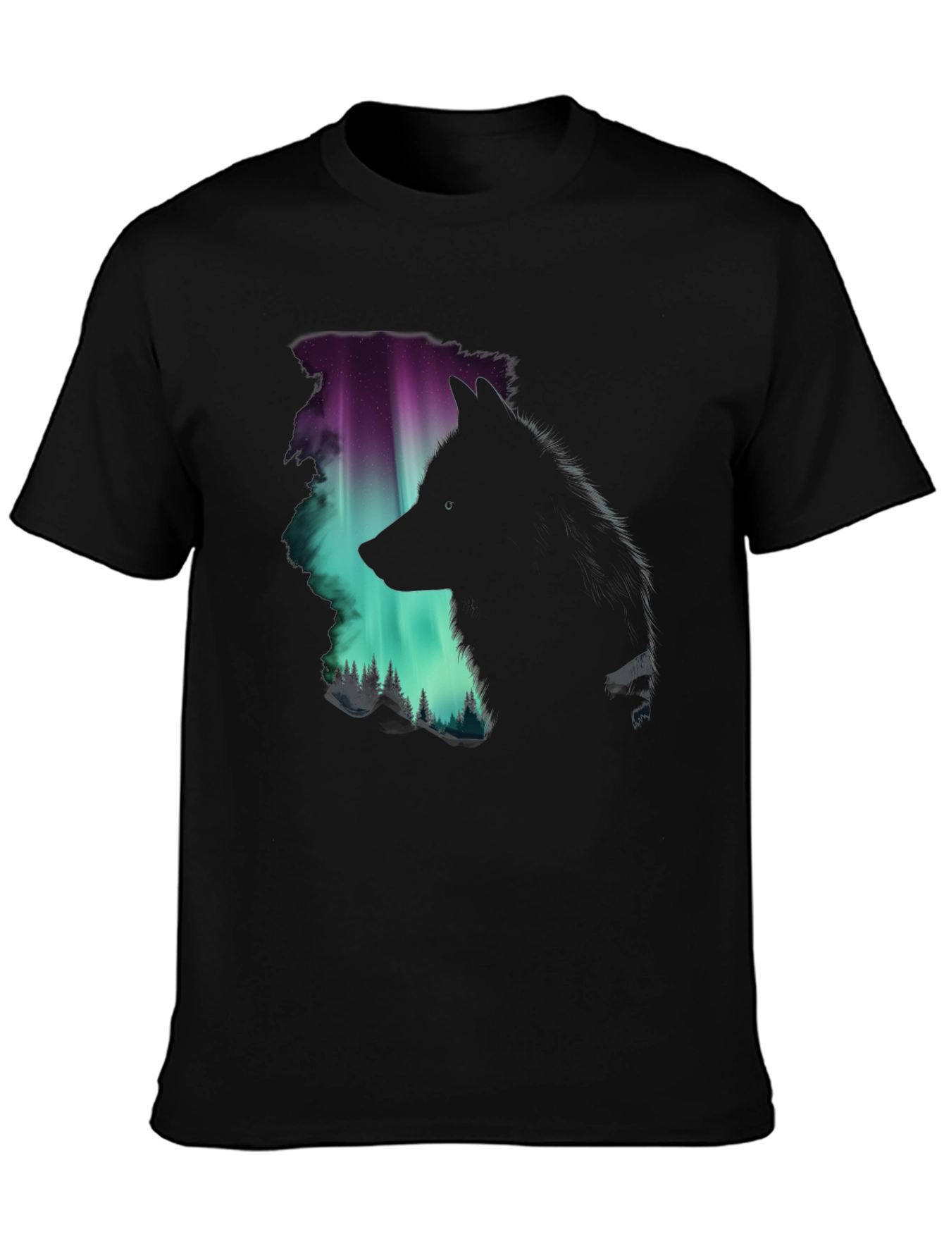 Wolf Aurora Graphic Tee - Nature's Embrace - 3