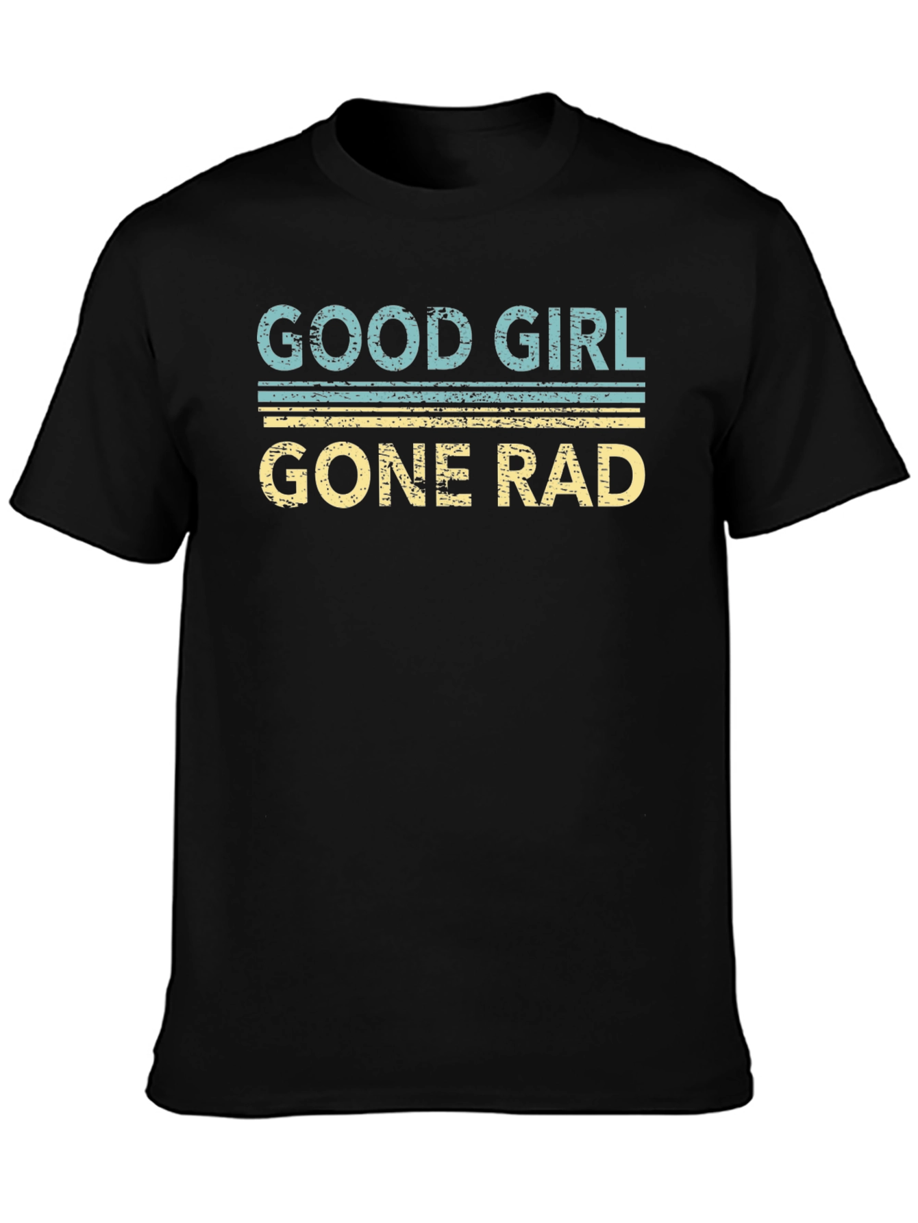 Black Good Girl Gone Rad Black Graphic Tee Shirt view 3