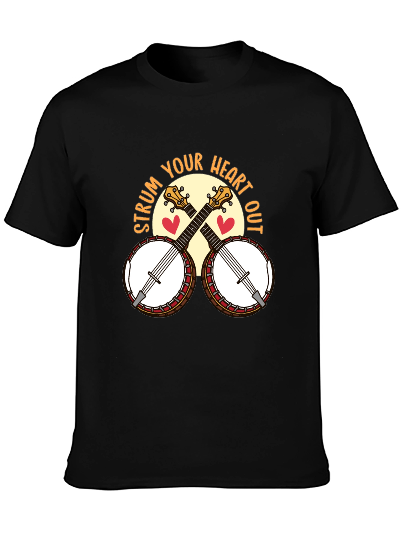 Black Strum Your Heart Out T-Shirt view 3