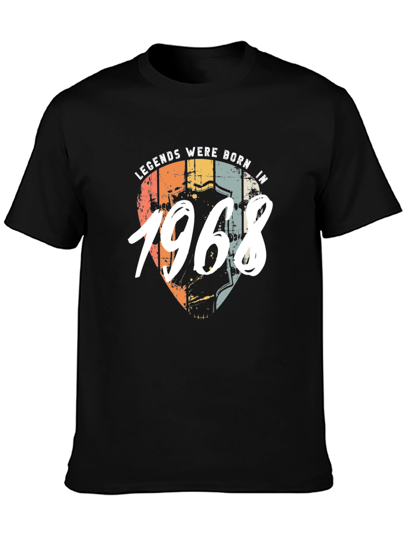Black Legends Born In 1968 Black T-Shirt view 3