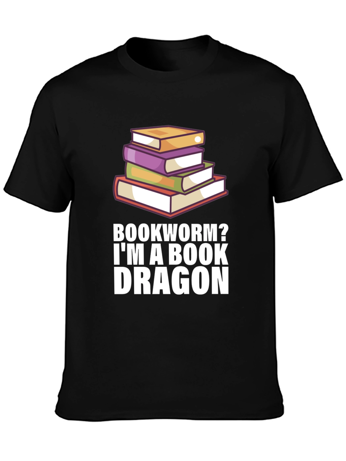 Black Book Dragon Graphic Tee - Black Cotton T-Shirt view 3