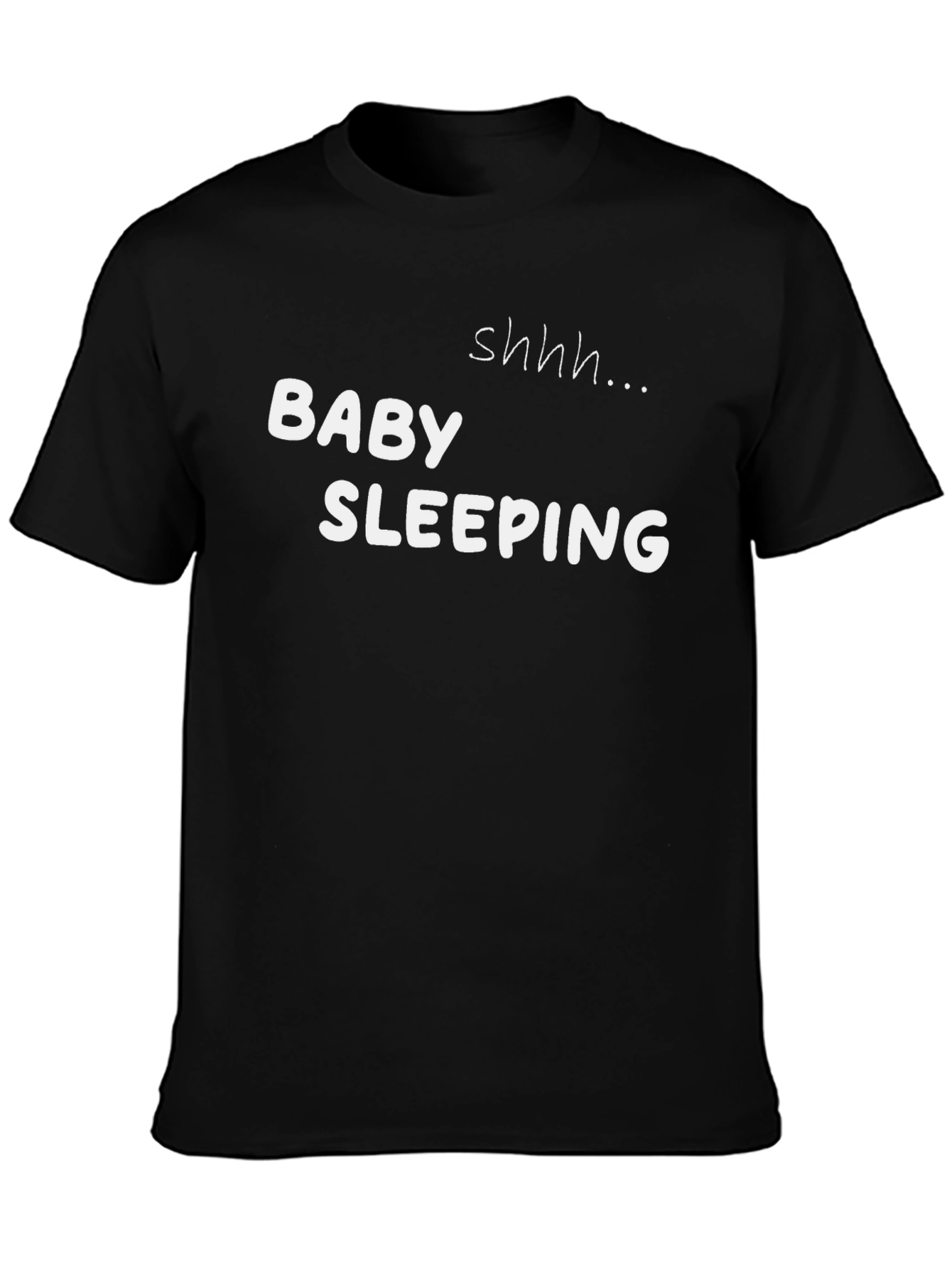Black Baby Sleeping Graphic Tee - Black view 3