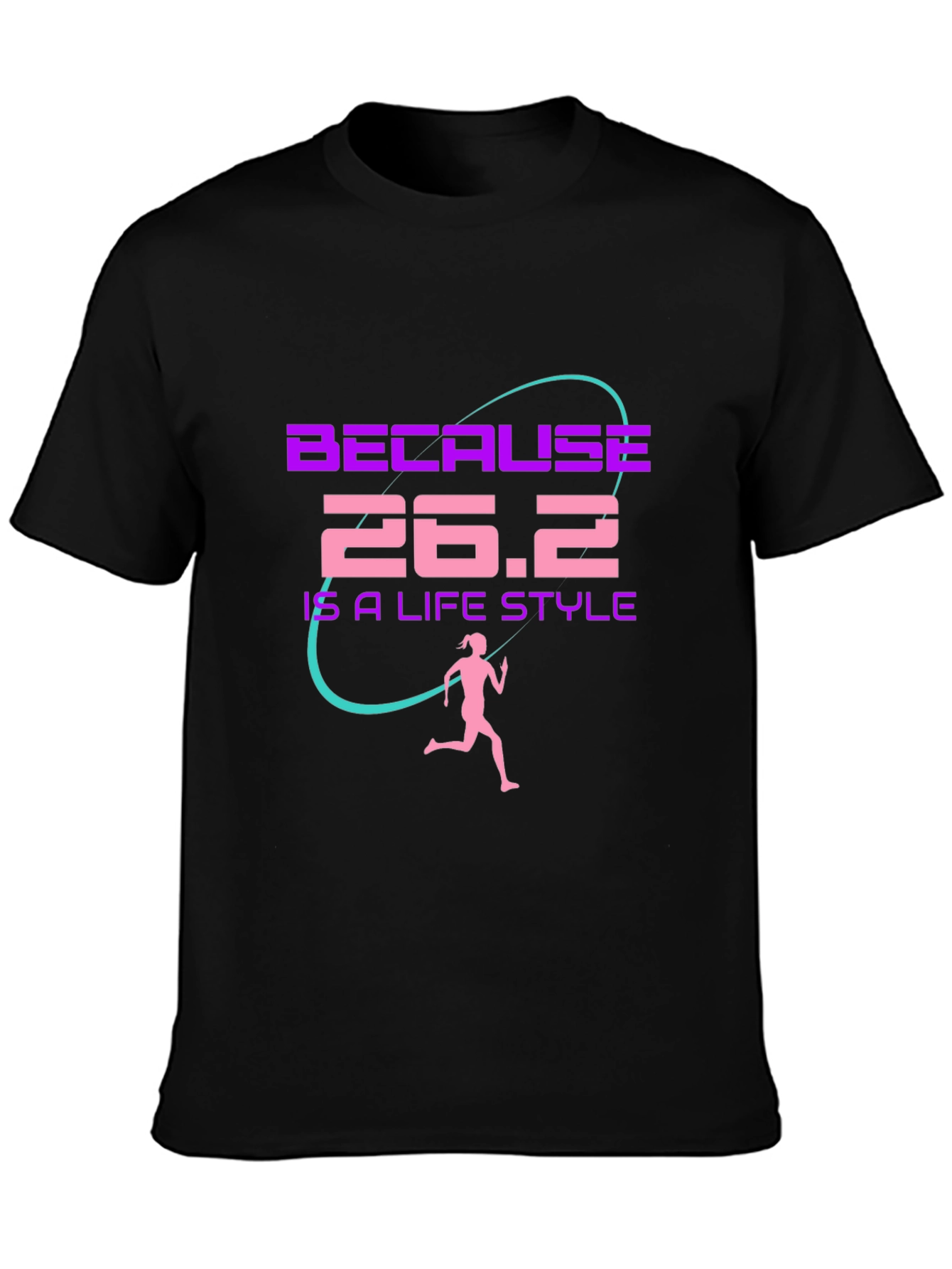 Black 26.2 Marathon Lifestyle T-Shirt - Running Apparel view 3