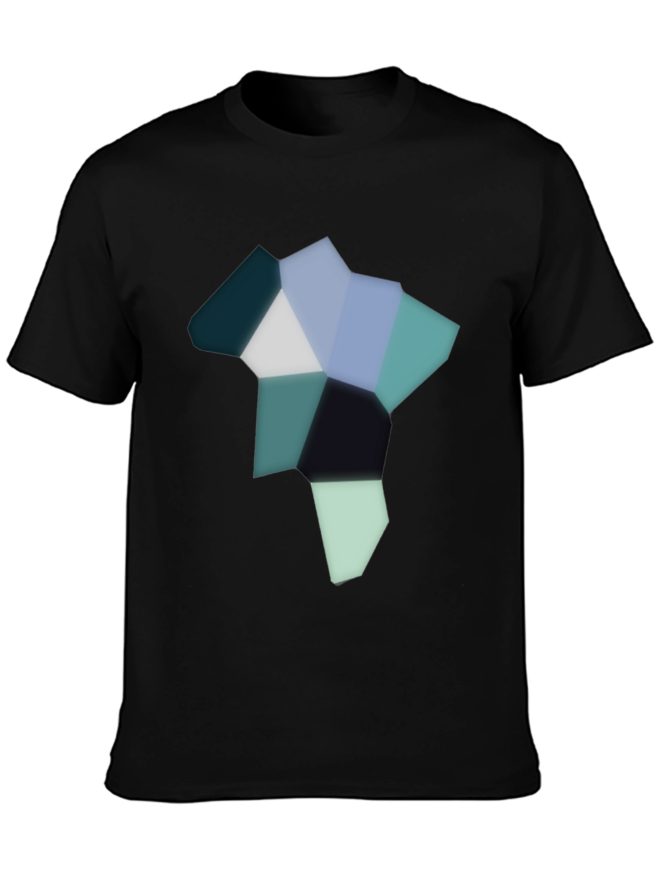 Black Abstract Geometric Graphic Tee - Modern Style view 3