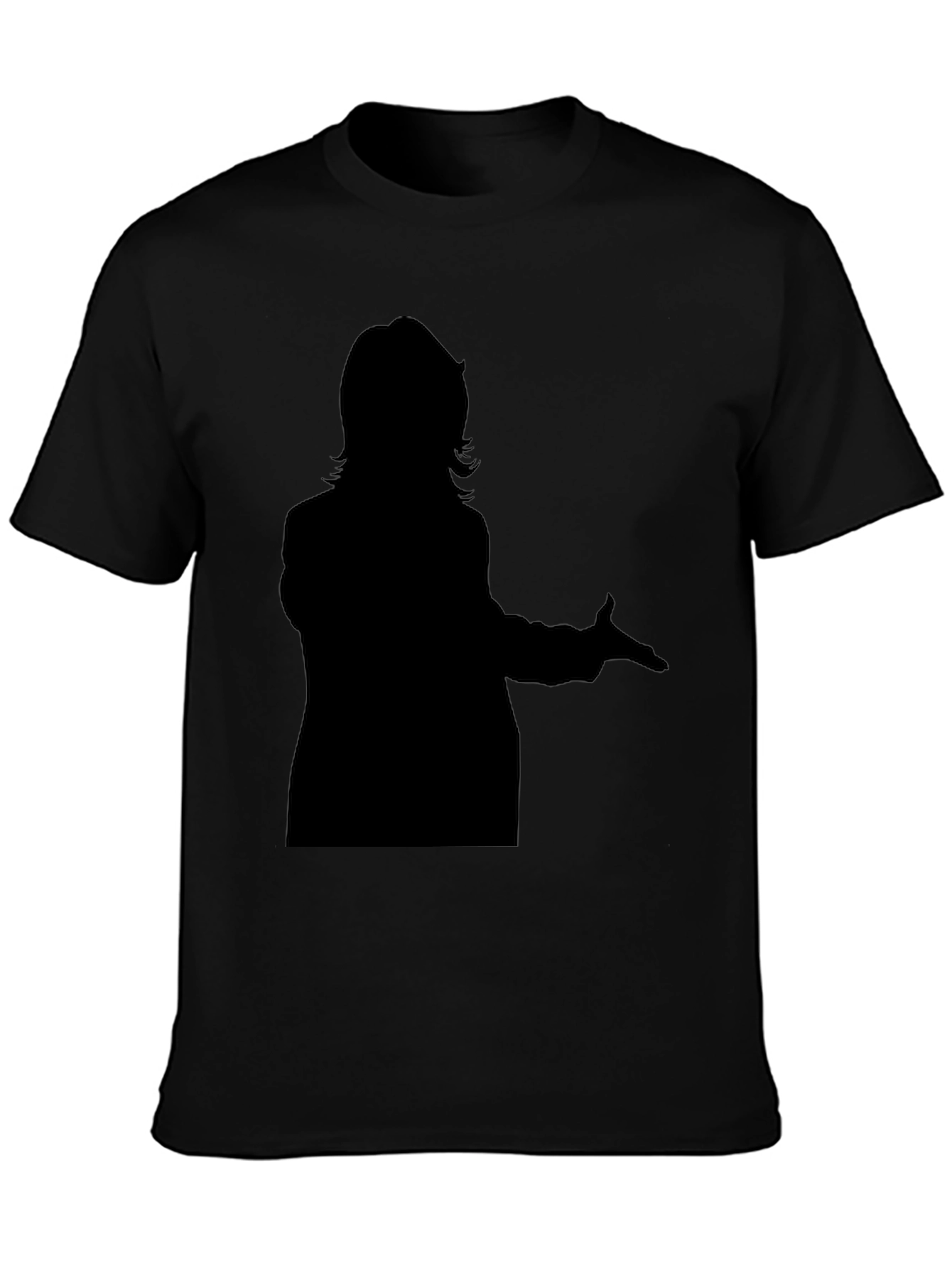 Black Silhouette Graphic Tee - Classic Black T-Shirt view 3