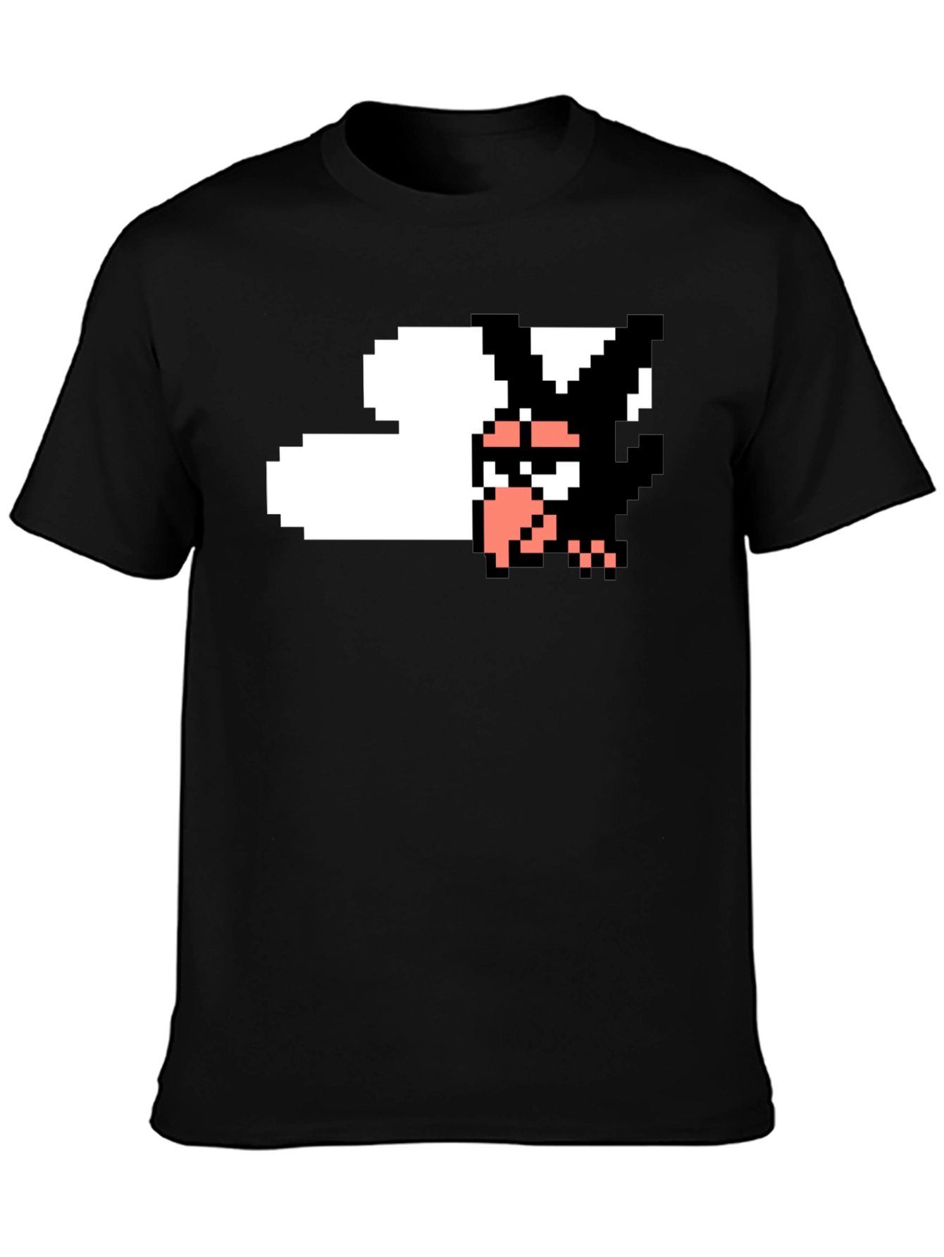 8-Bit Crow T-Shirt - Black Cotton Tee - 3