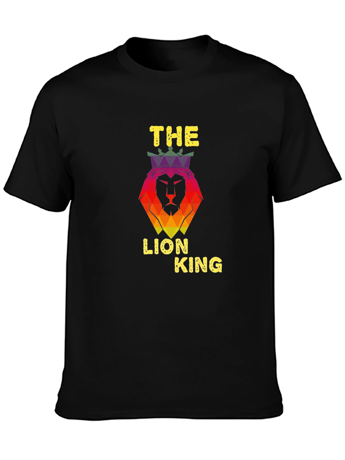 Black The Lion King Graphic Print Black T-Shirt view 3