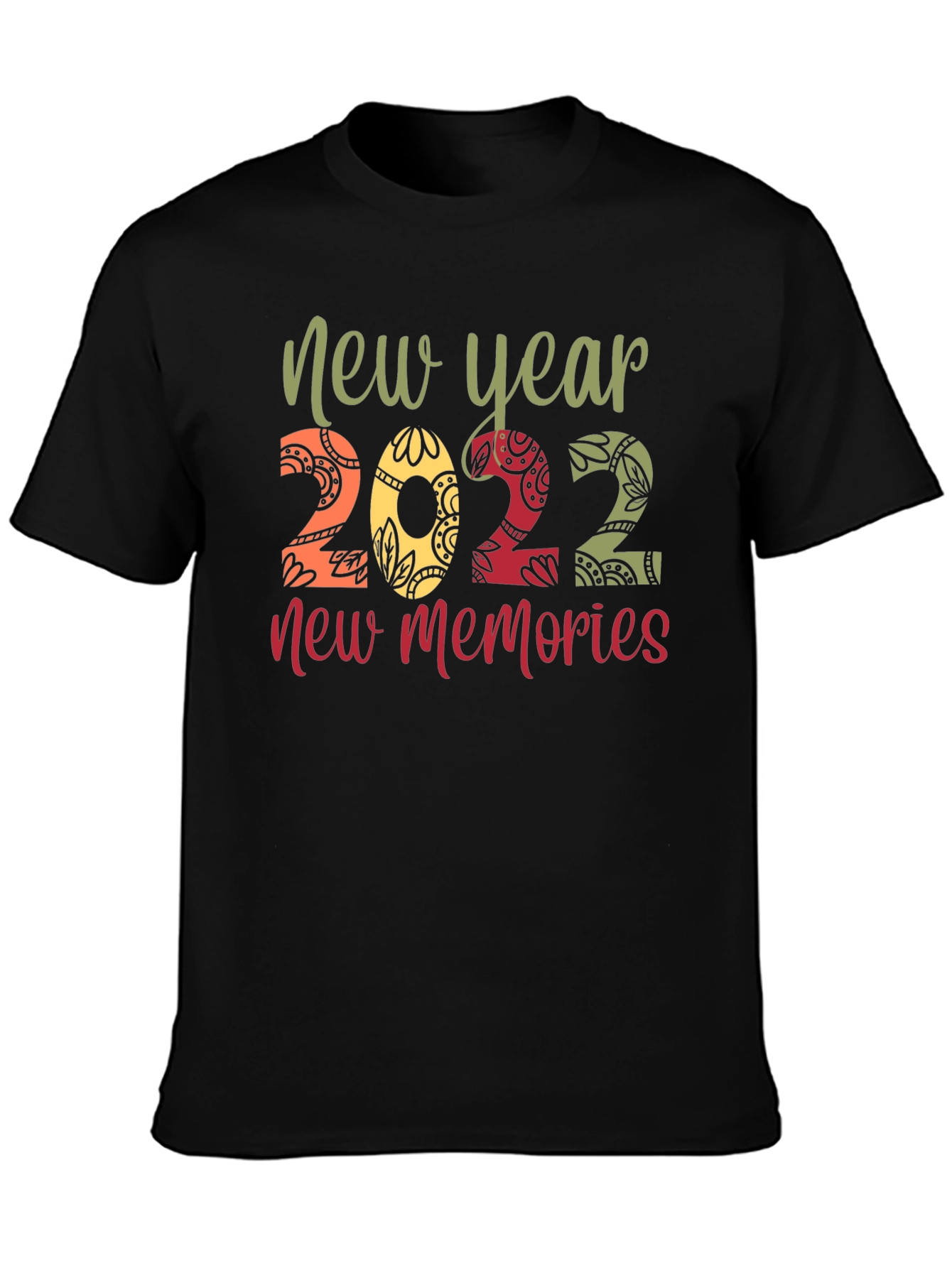 Black New Year 2022 Memories Graphic Tee view 3
