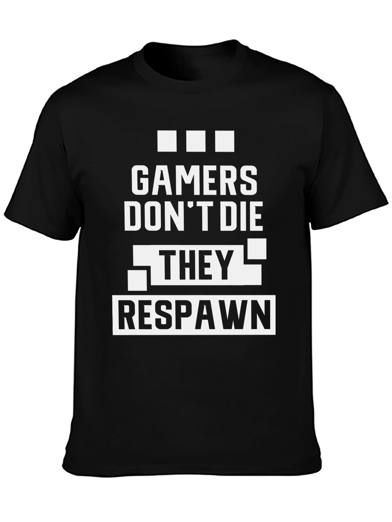 Black Gamers Don't Die, They Respawn T-Shirt view 3