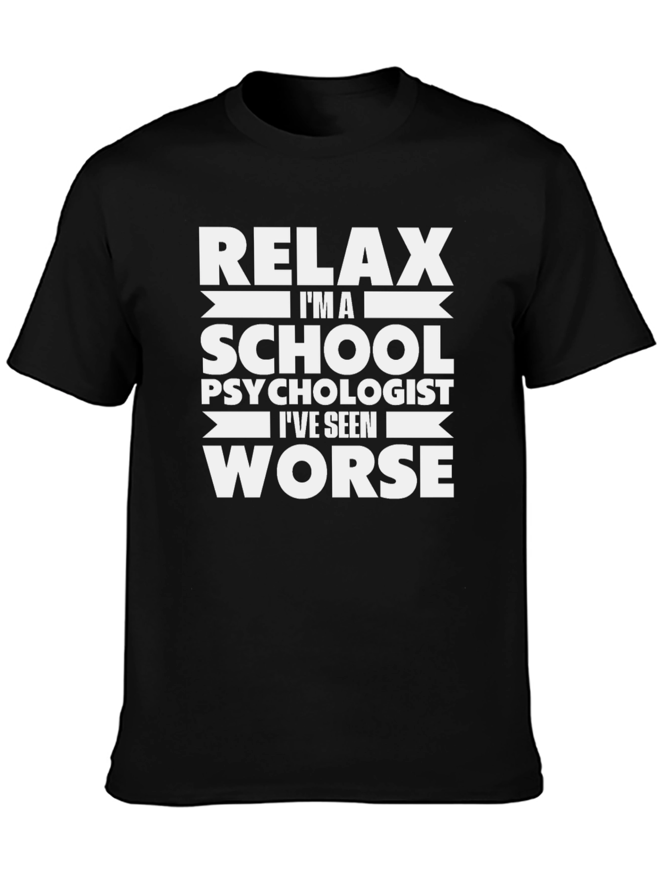 Black Relax, I'm a School Psychologist T-Shirt view 3