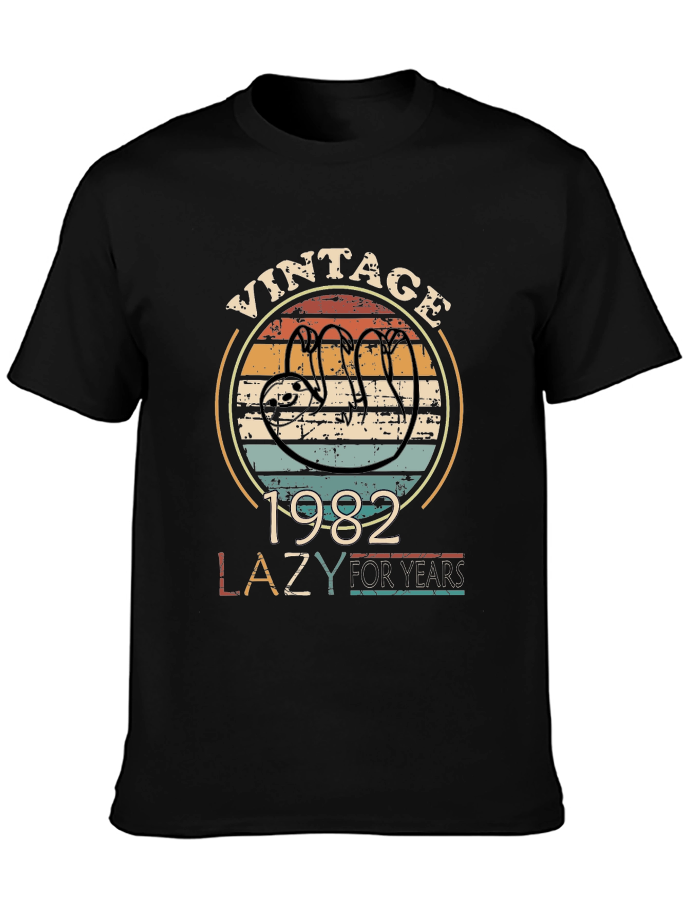 Vintage 1982 Lazy Sloth T-Shirt - 40th Birthday Gift - 3