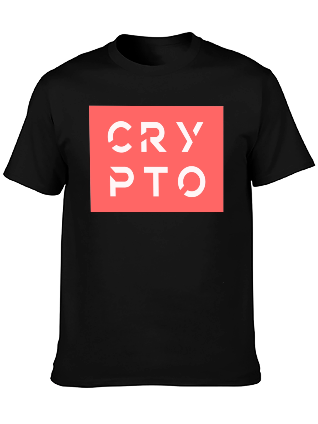Black Crypto T-Shirt - Modern Design view 3