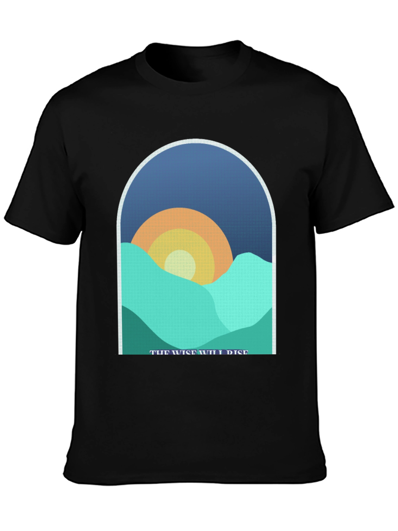 Black The Wise Will Rise Graphic T-Shirt view 3