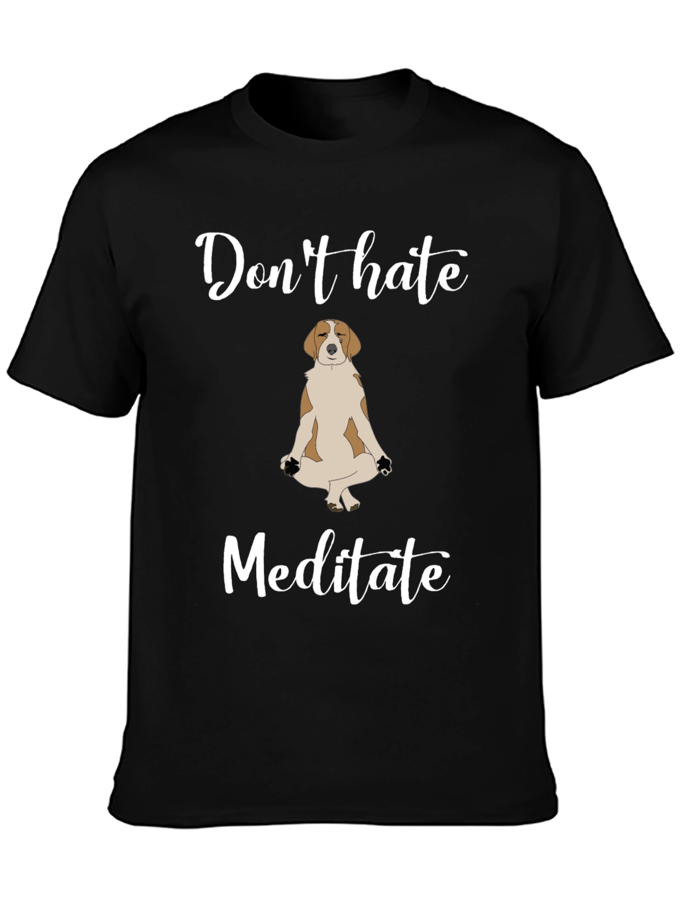 Black Don't Hate Meditate Graphic Tee - Unisex Cotton T-Shirt view 3