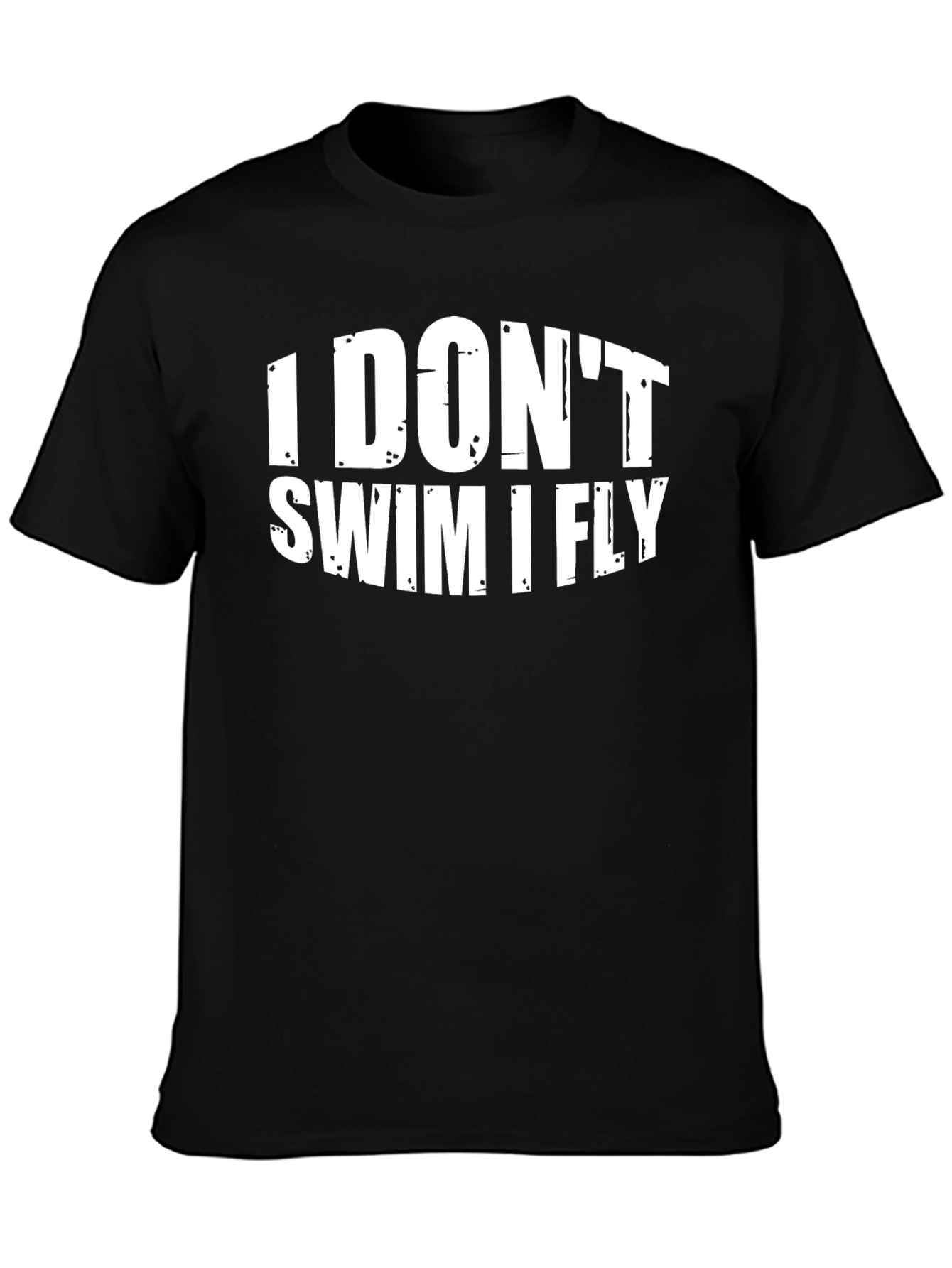 Black I Don't Swim I Fly Graphic Tee view 3