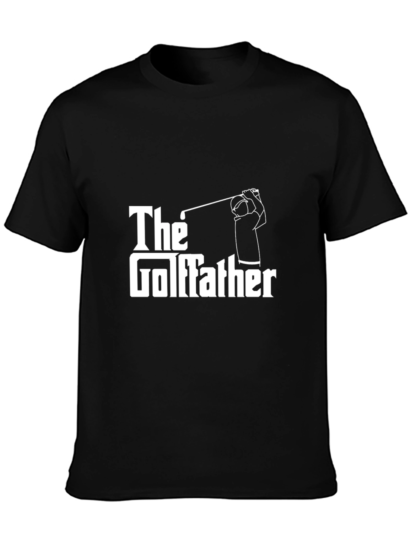 Black The Golfather Funny Golf T-Shirt view 3