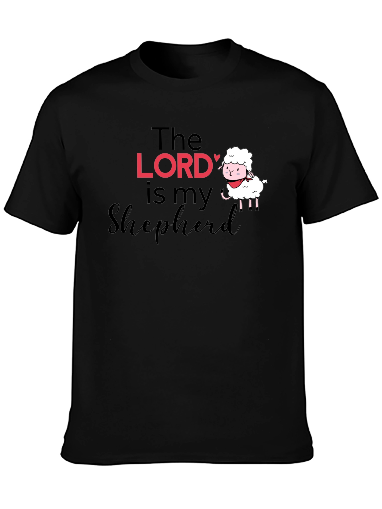 Black The Lord is My Shepherd T-Shirt view 3