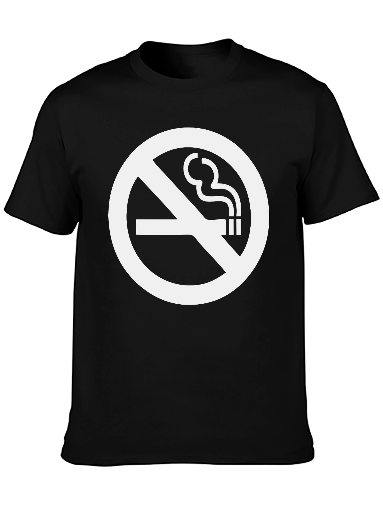 Black No Smoking Graphic Tee - Classic Black T-Shirt view 3
