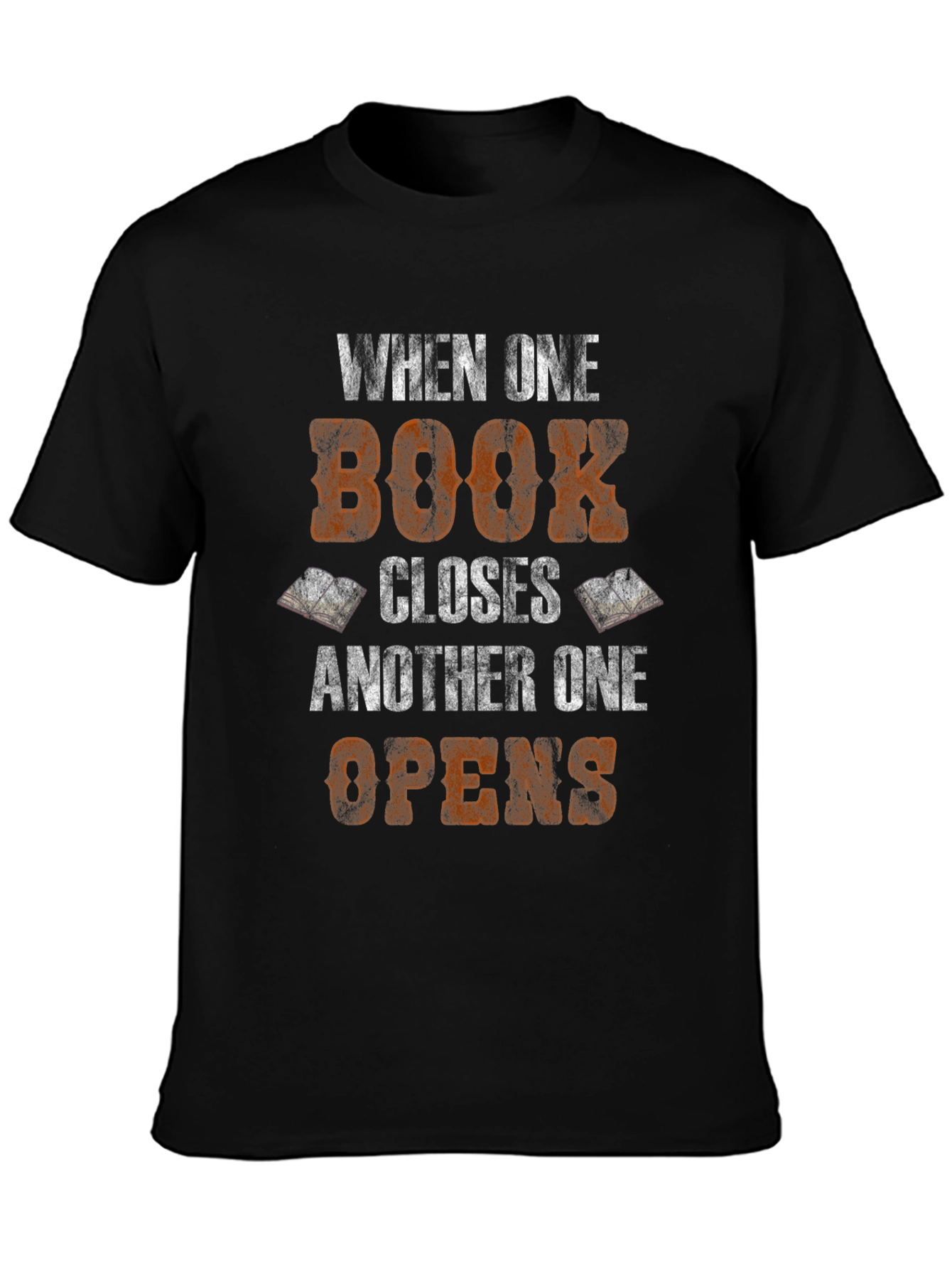 Black Book Lover T-Shirt - When One Book Closes... view 3