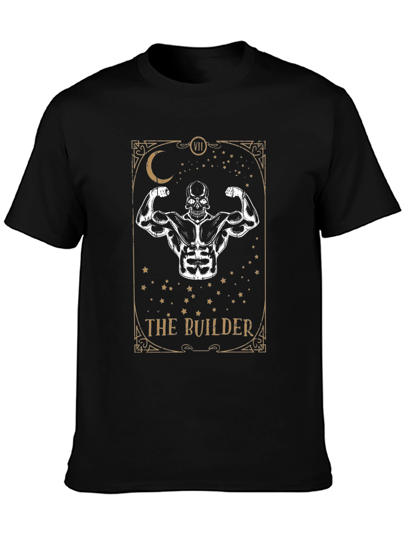 Black The Builder Skeleton Workout T-Shirt view 3