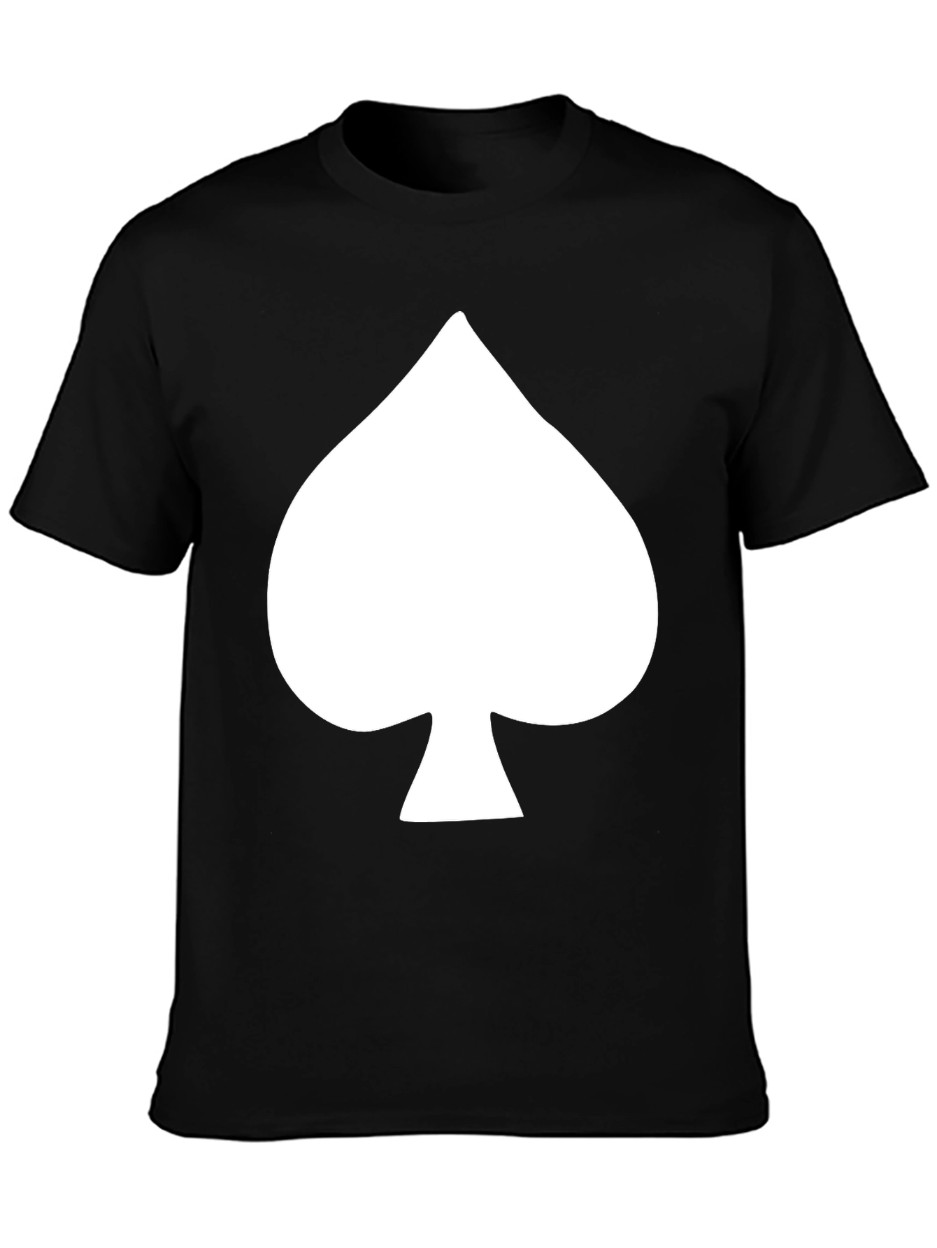 Black Spade Graphic Tee - Cool Black Cotton T-Shirt view 3