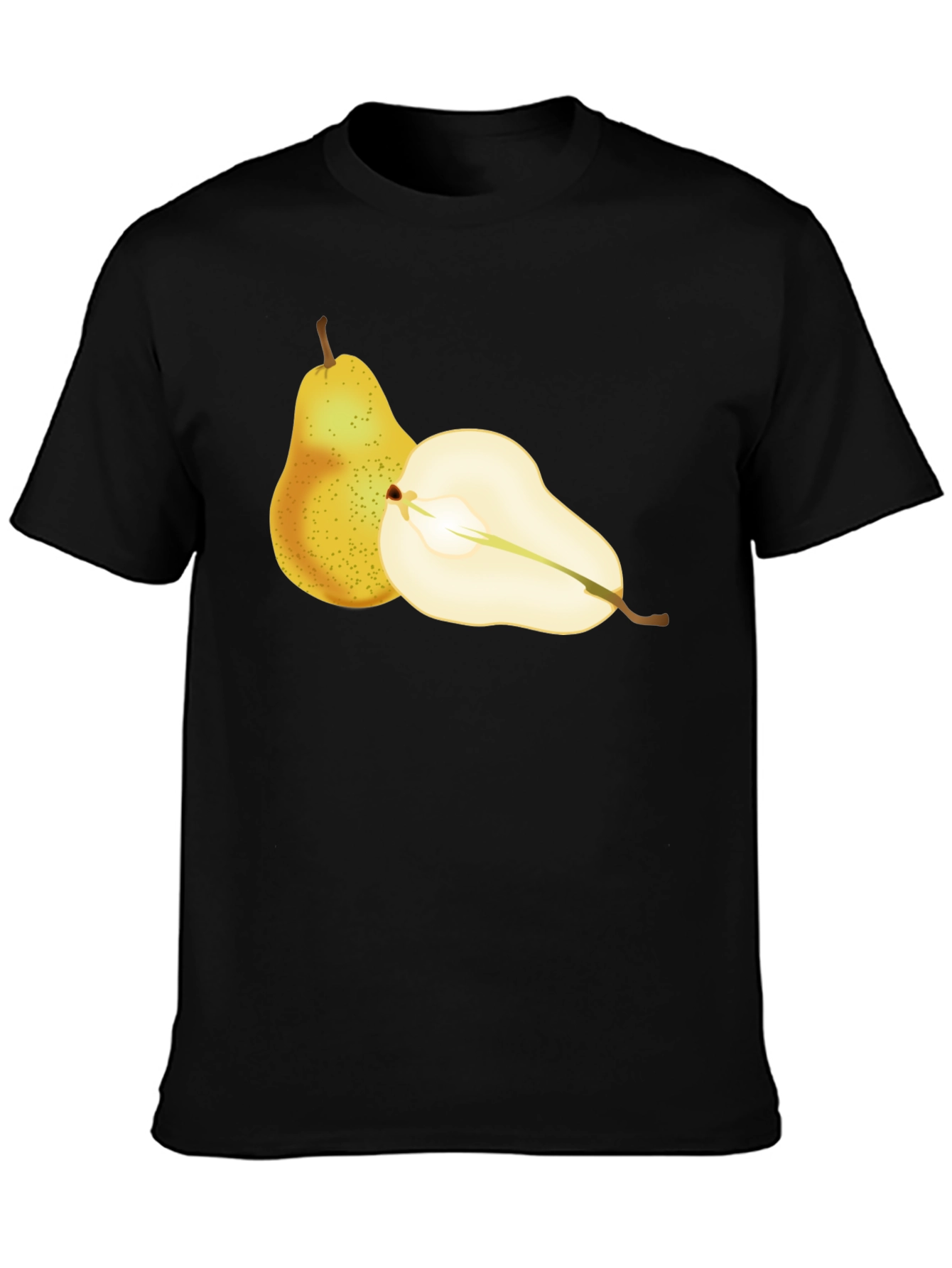 Black Pear Graphic T-Shirt - Fresh Fruit Design view 3