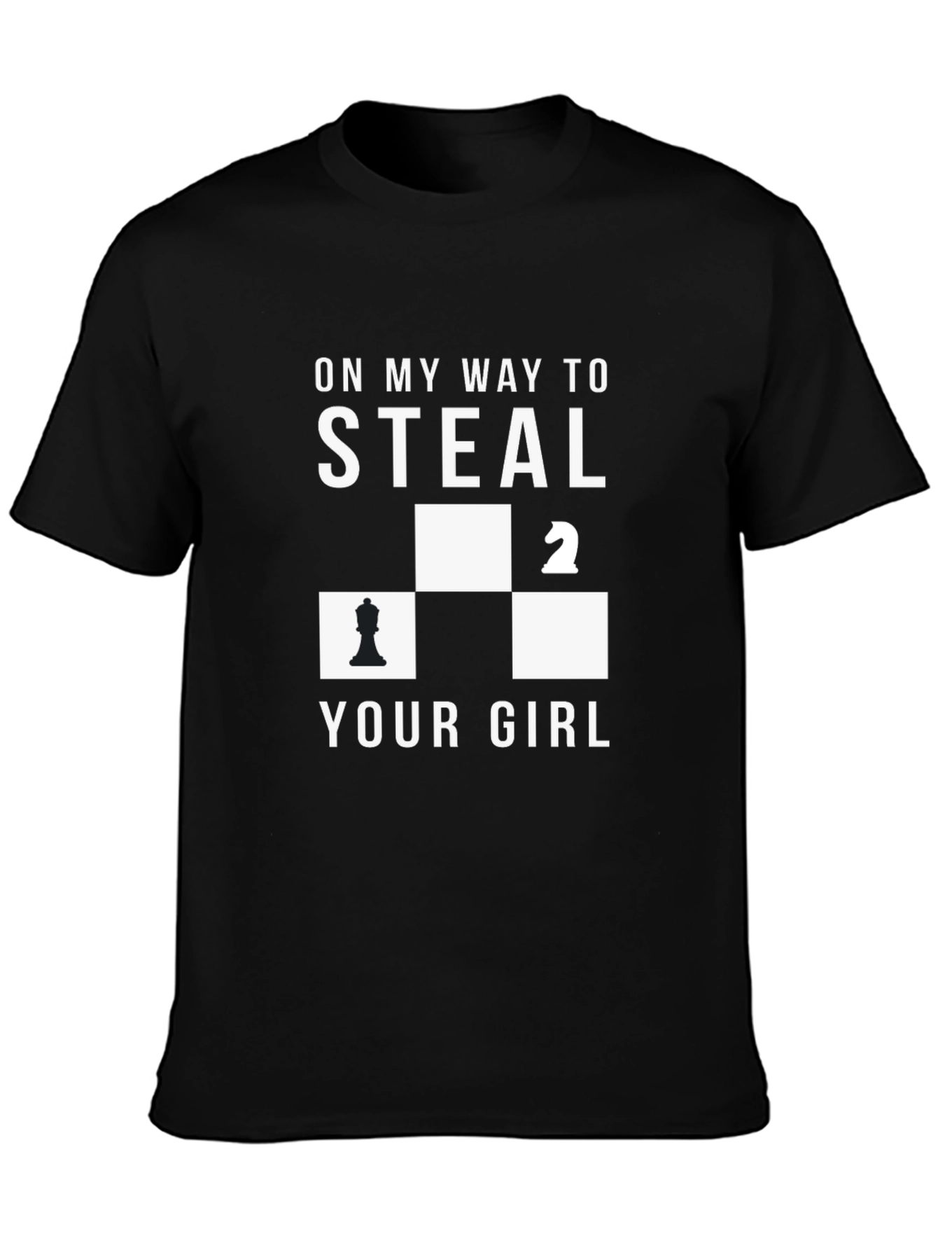 Black Chess Steal Your Girl Graphic Tee view 3