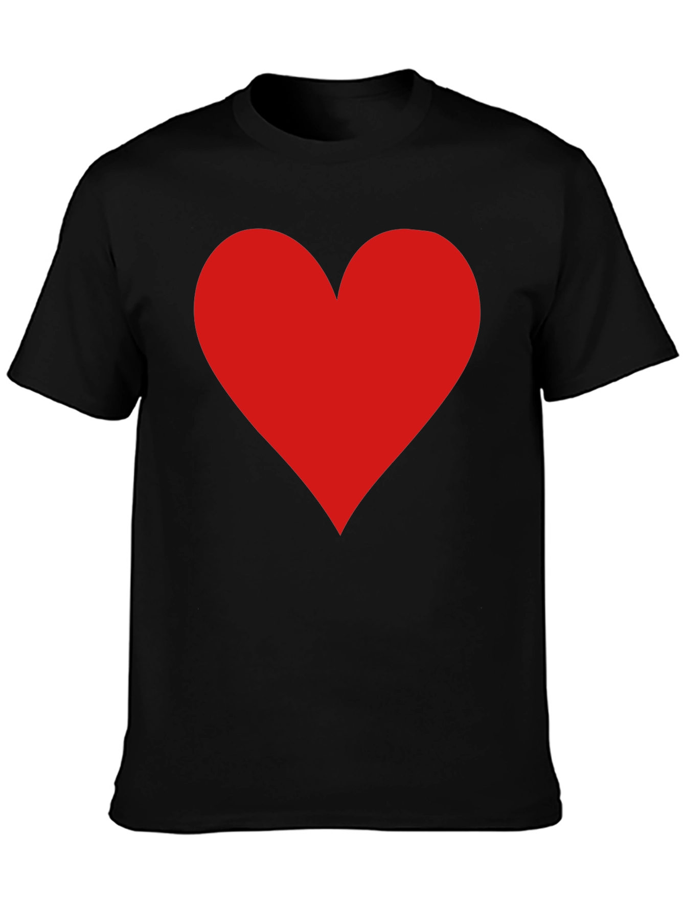 Black Red Heart Graphic Black T-Shirt - Love Tee view 3