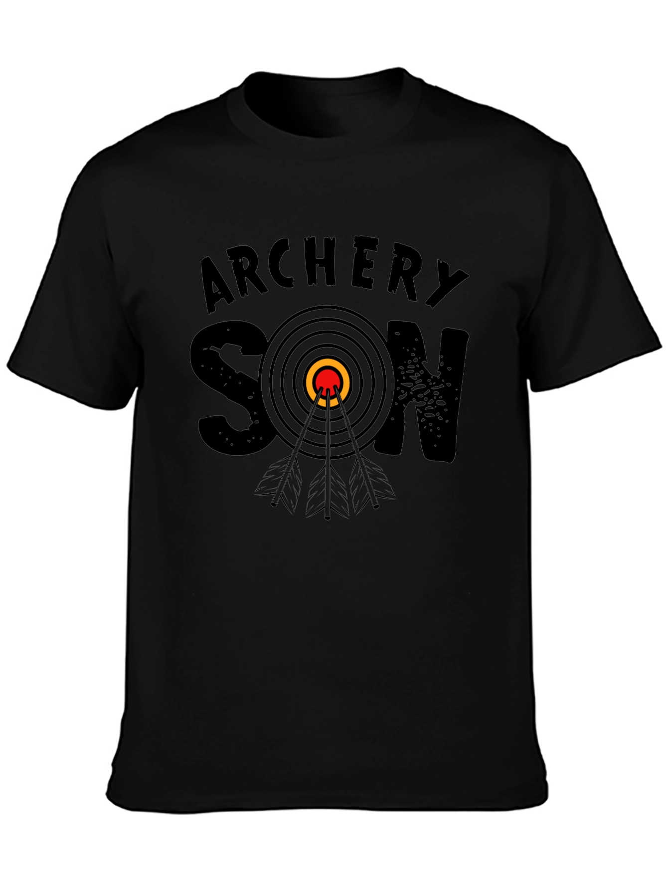 Black Archery Son T-Shirt - Target Dad Tee view 3