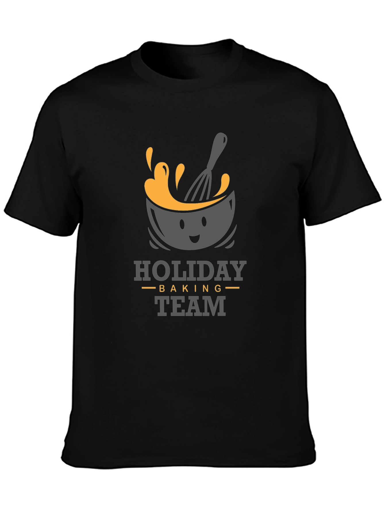 Black Holiday Baking Team T-Shirt view 3