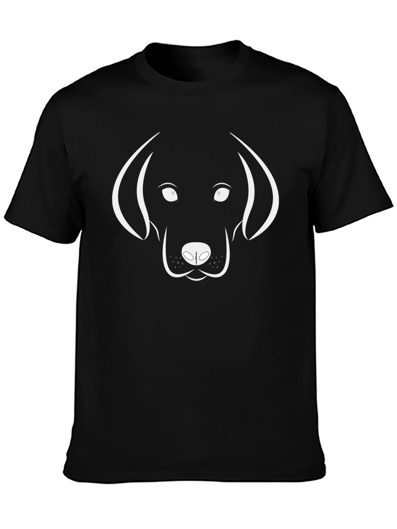 Black Dog Outline Graphic Tee - Black T-Shirt view 3