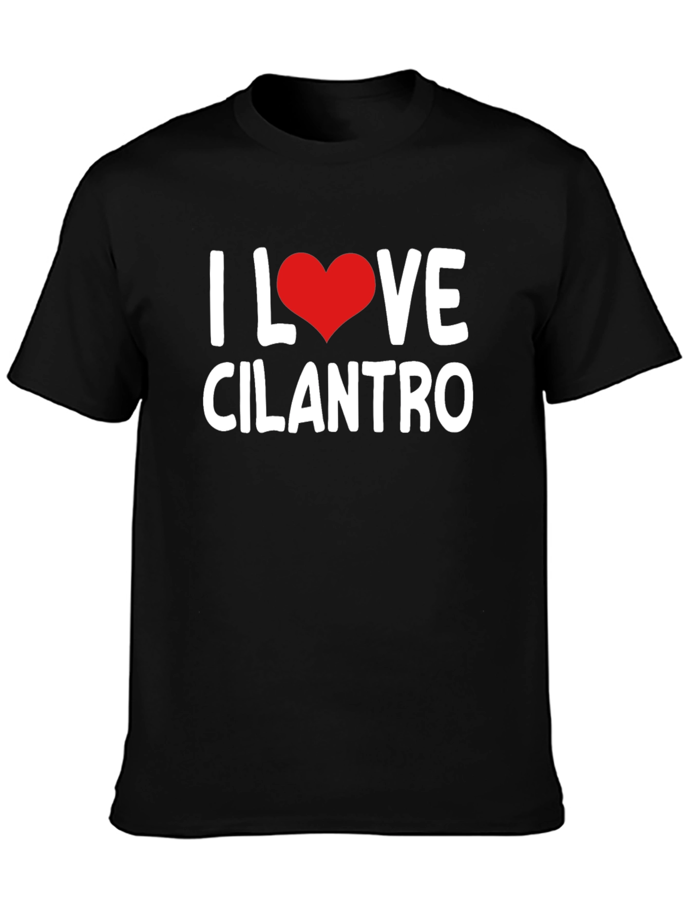 Black I Love Cilantro Graphic T-Shirt view 3