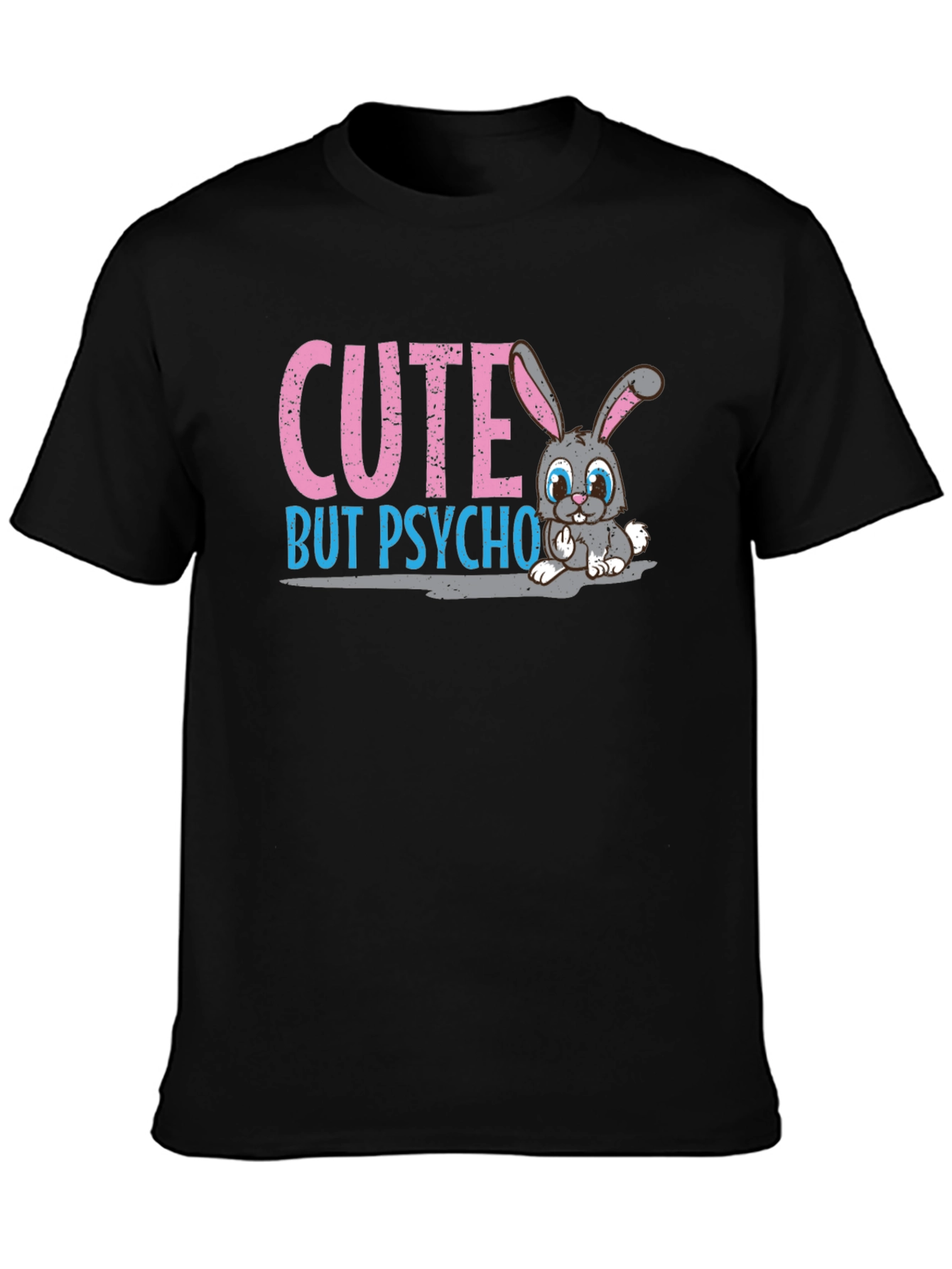 Black Cute But Psycho Bunny T-Shirt view 3
