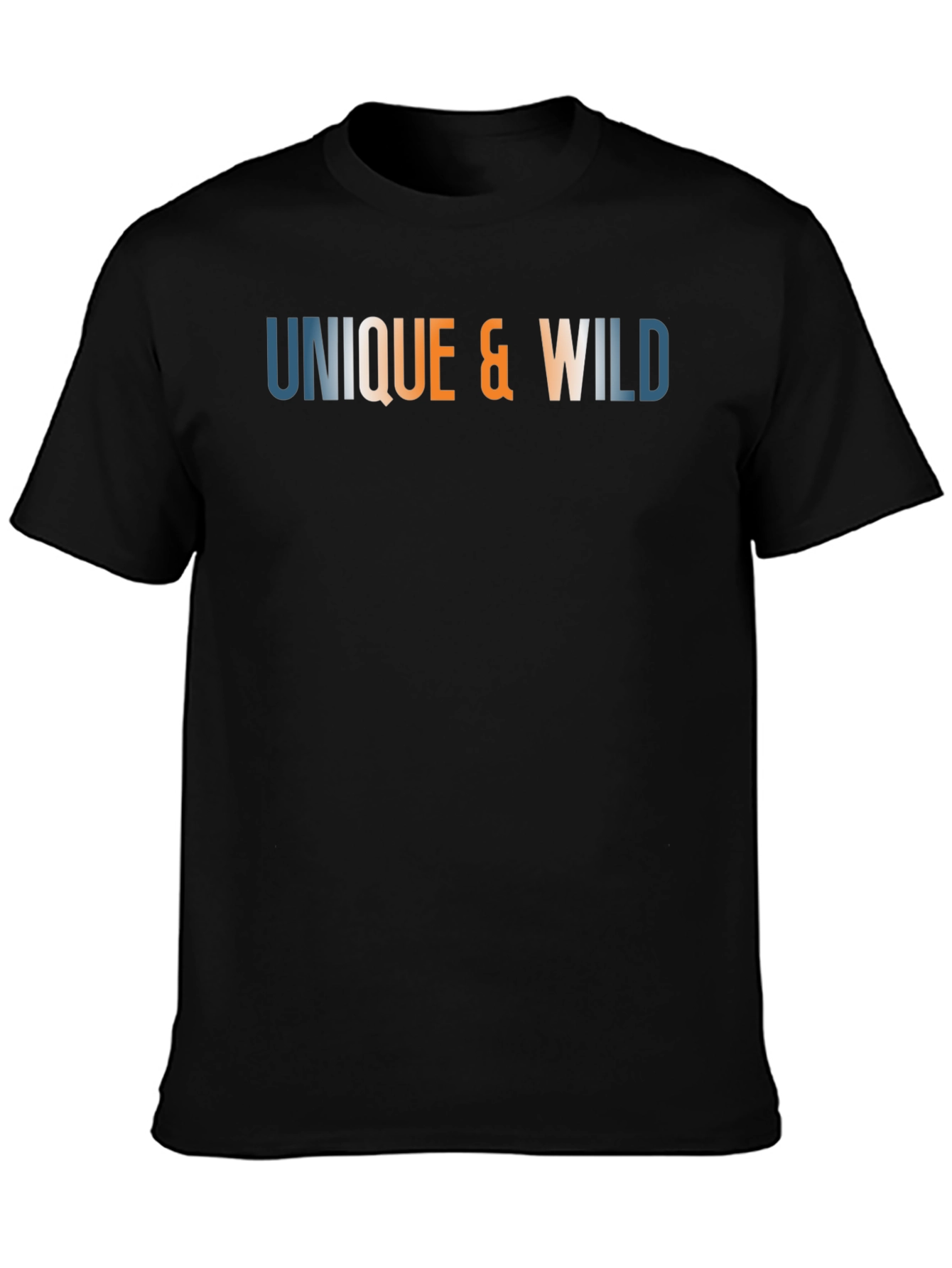 Black Unique & Wild Graphic T-Shirt view 3