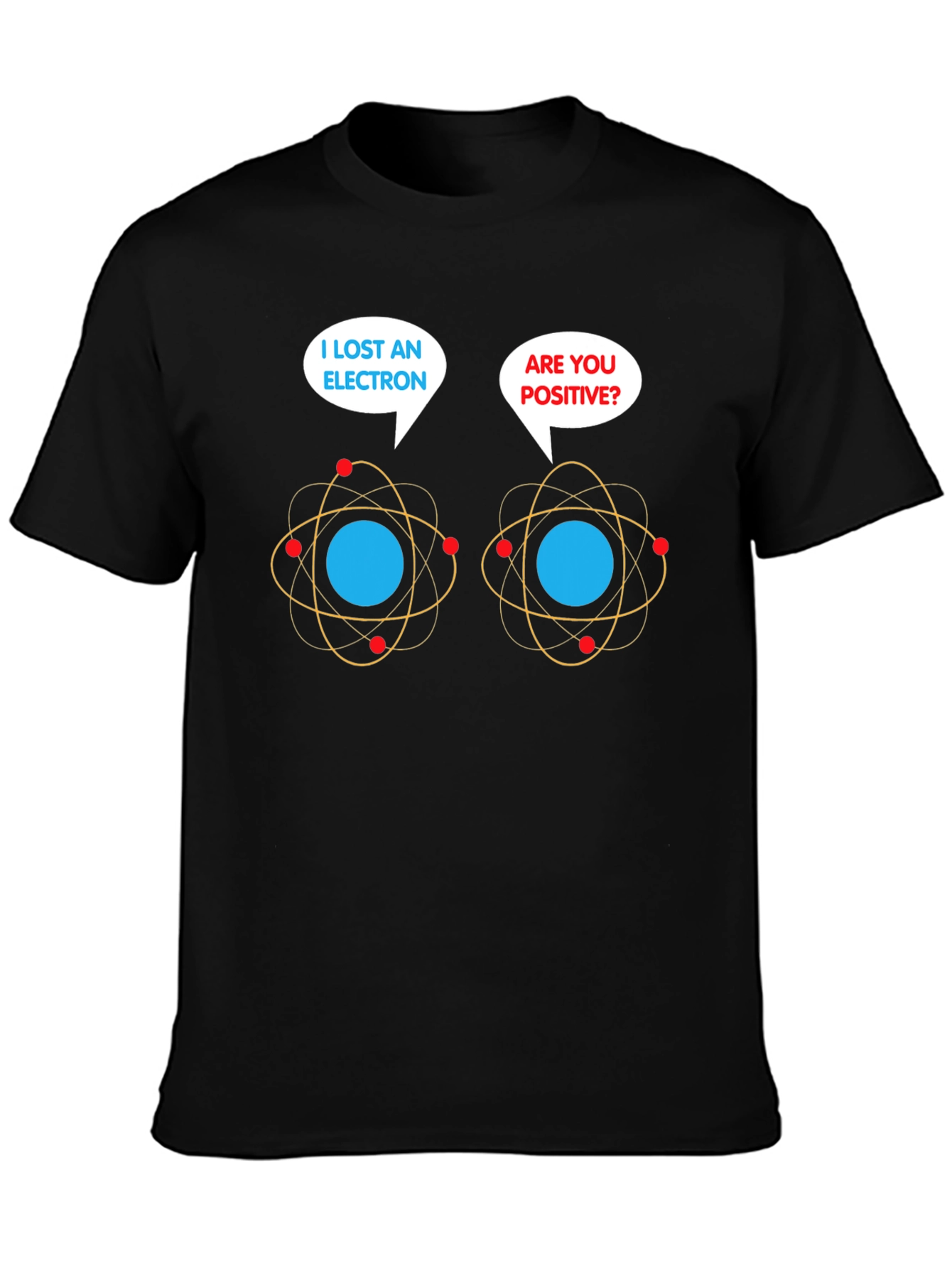 Black Lost Electron T-Shirt: Funny Chemistry Pun Tee view 3