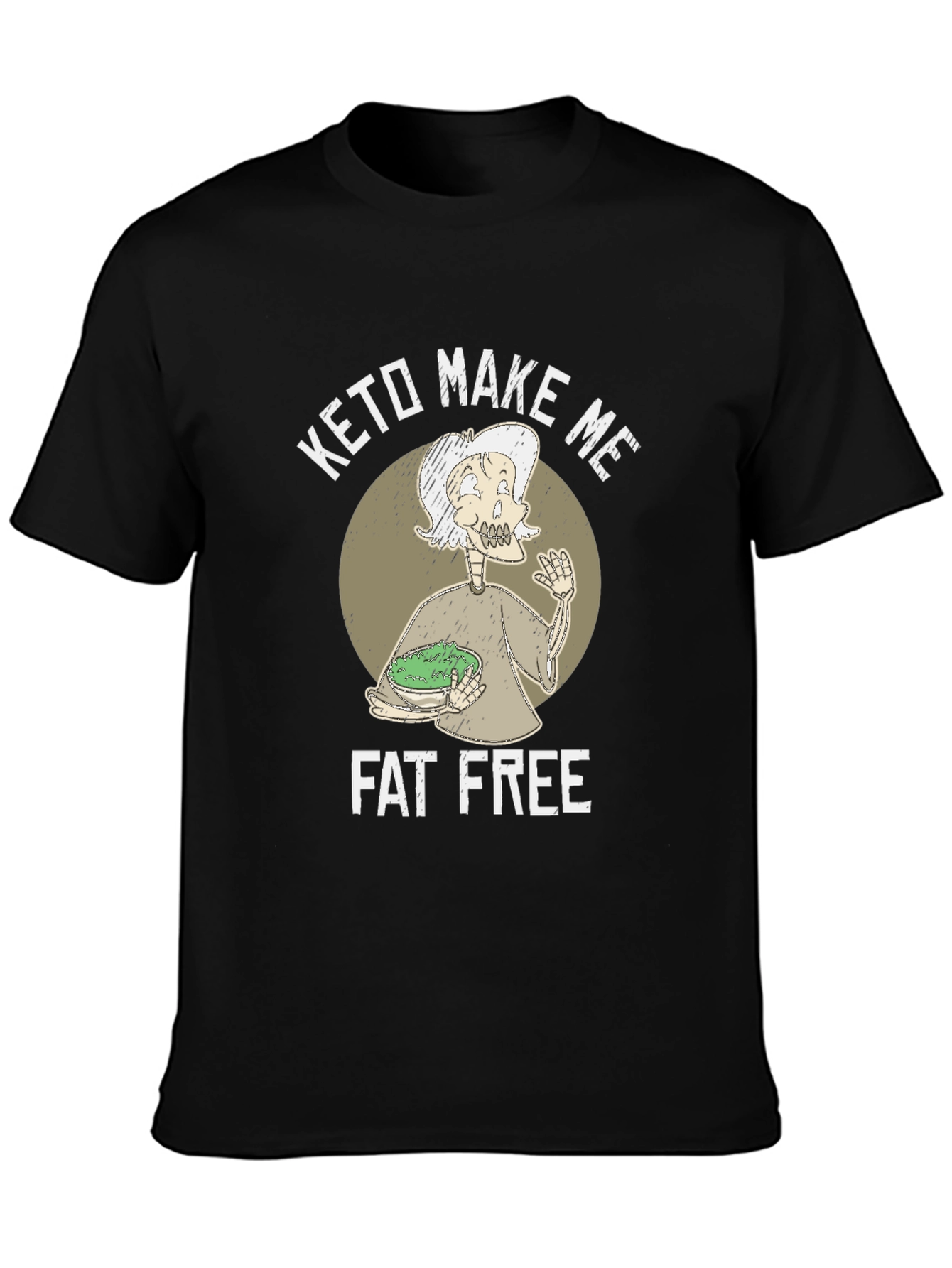 Black Keto Make Me Fat Free T-Shirt view 3