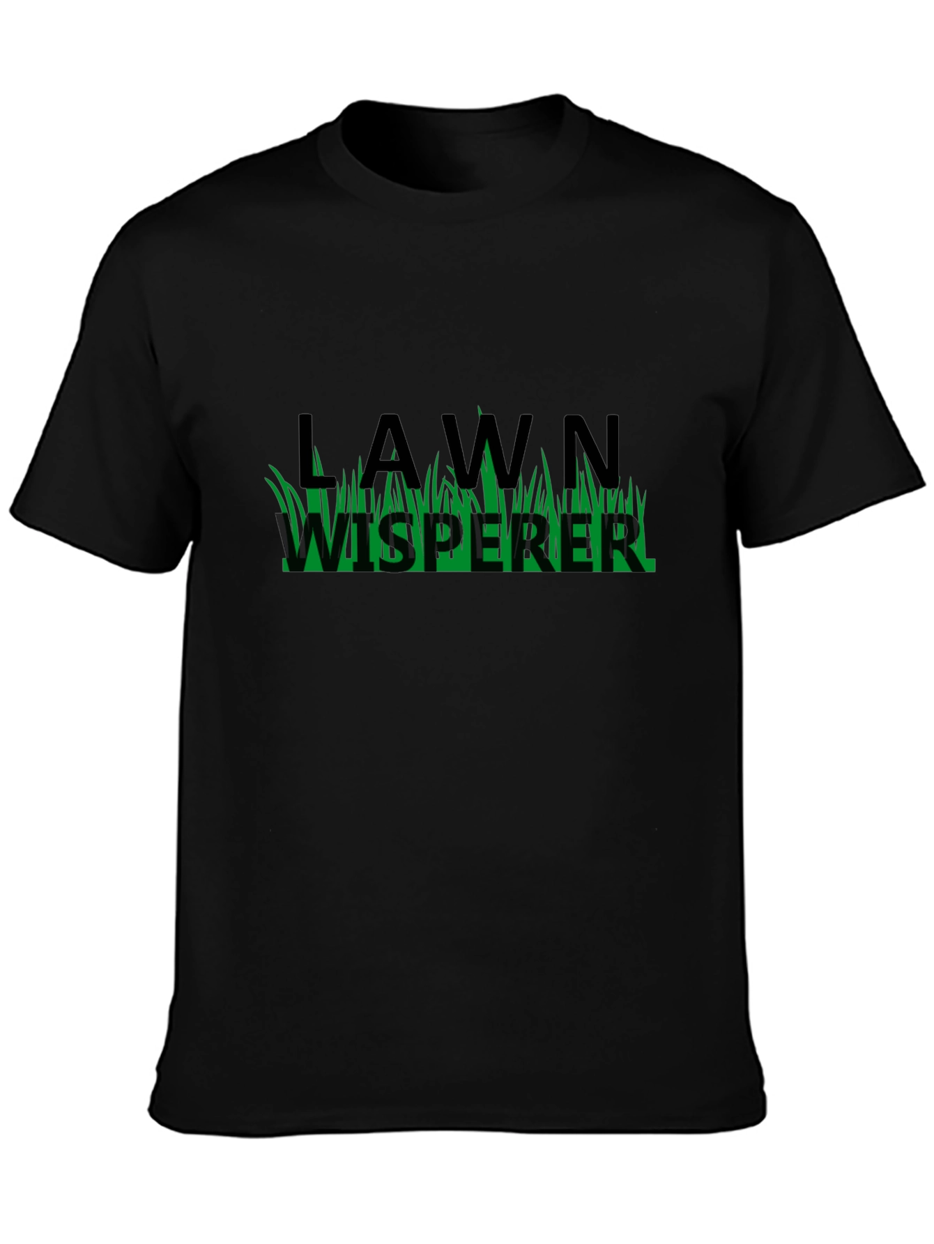 Black Lawn Whisperer T-Shirt - Black Cotton Blend view 3