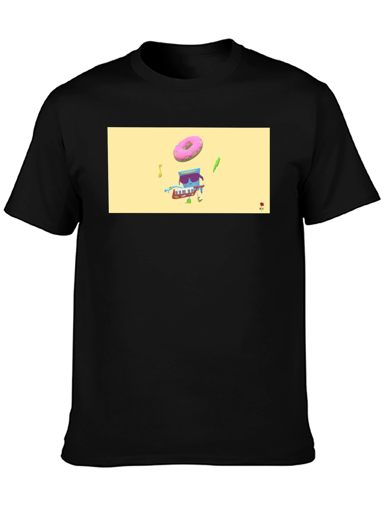 Black Funky Keyboard T-Shirt view 3