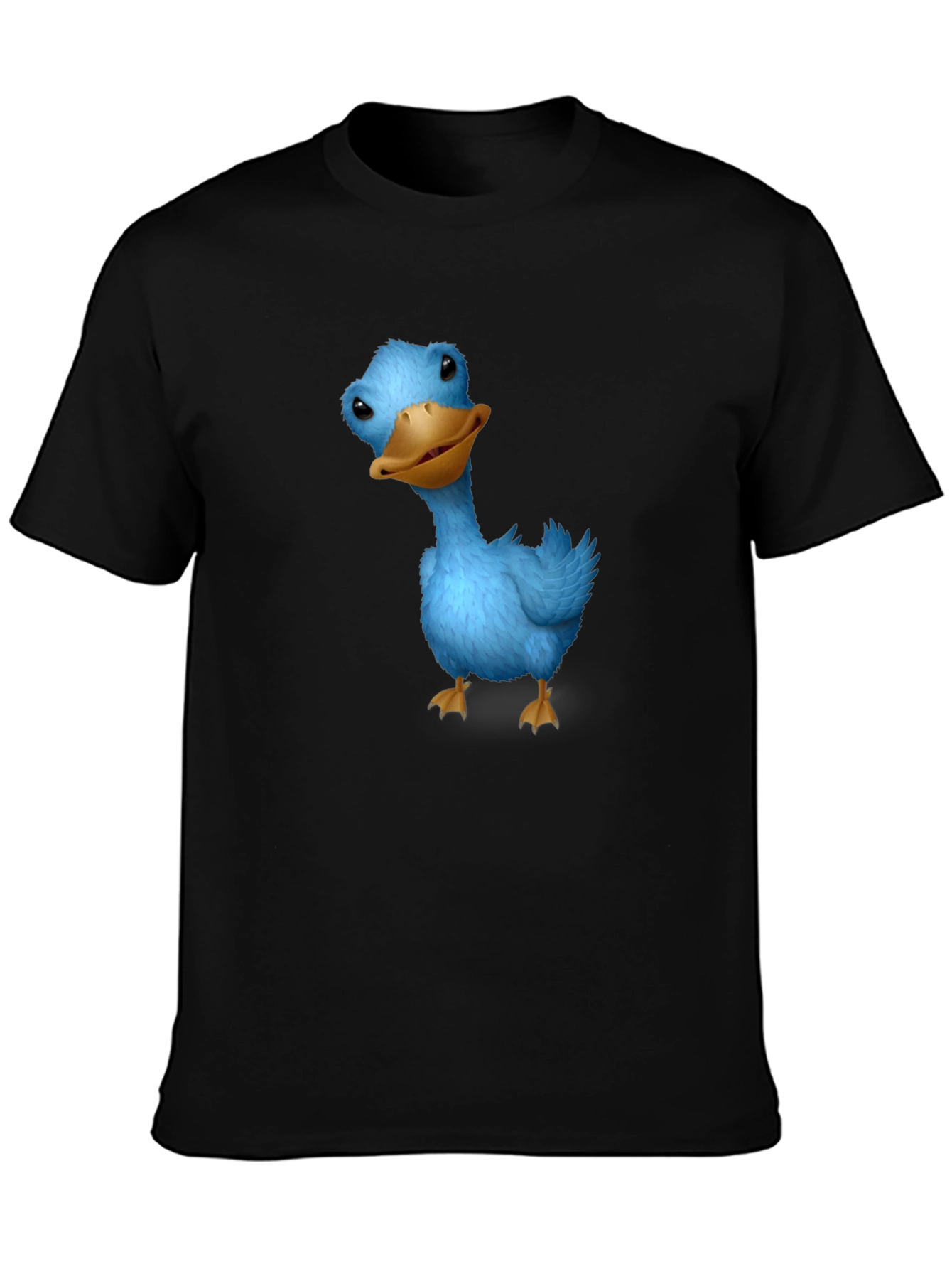 Black Blue Duck Graphic Tee - Soft Cotton Casual T-Shirt view 3