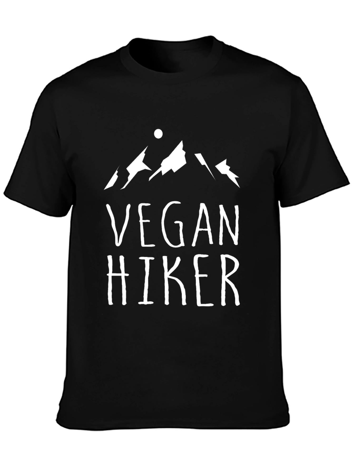 Black Vegan Hiker T-Shirt - Mountain Graphic Tee view 3