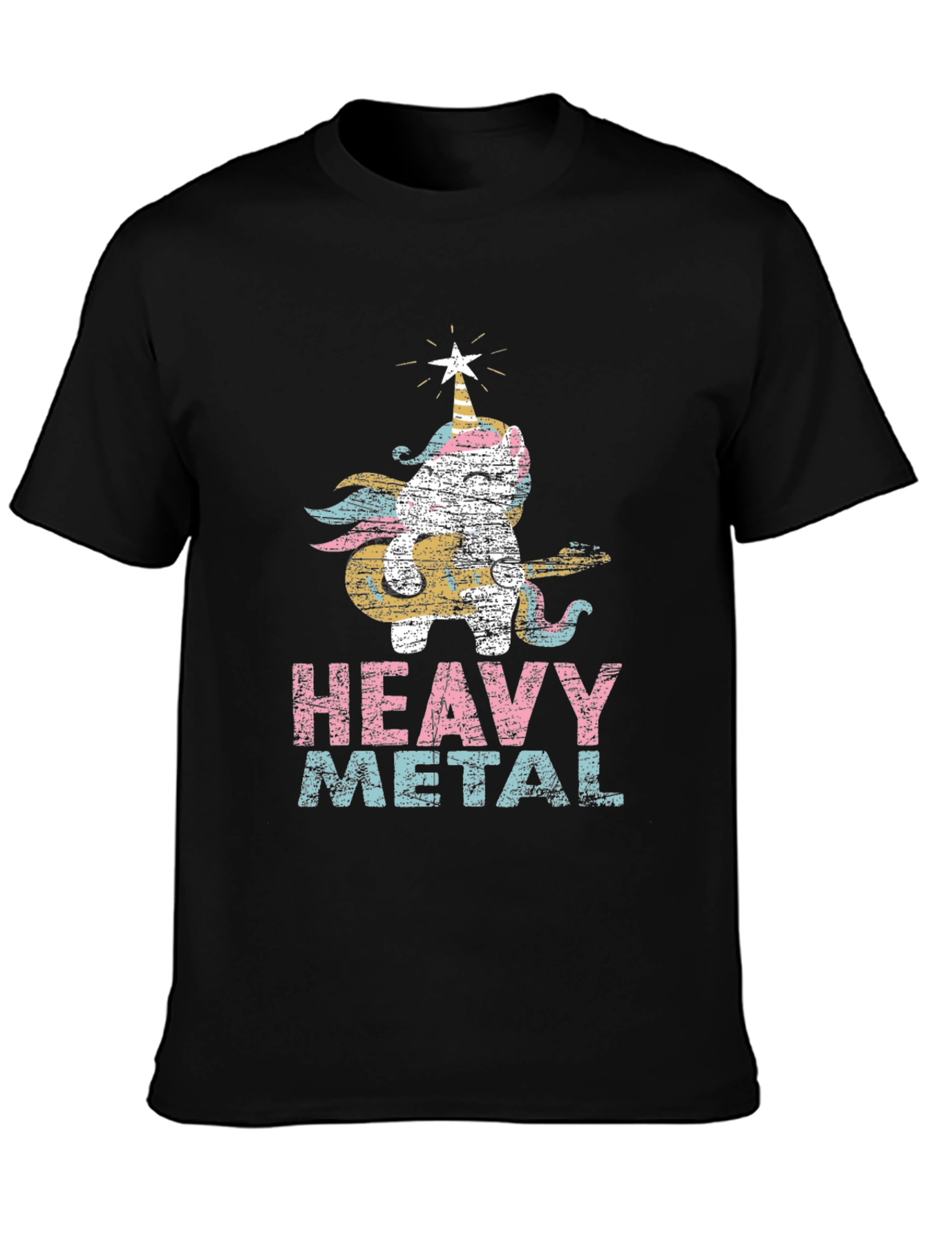 Black Unicorn Heavy Metal Graphic Tee view 3