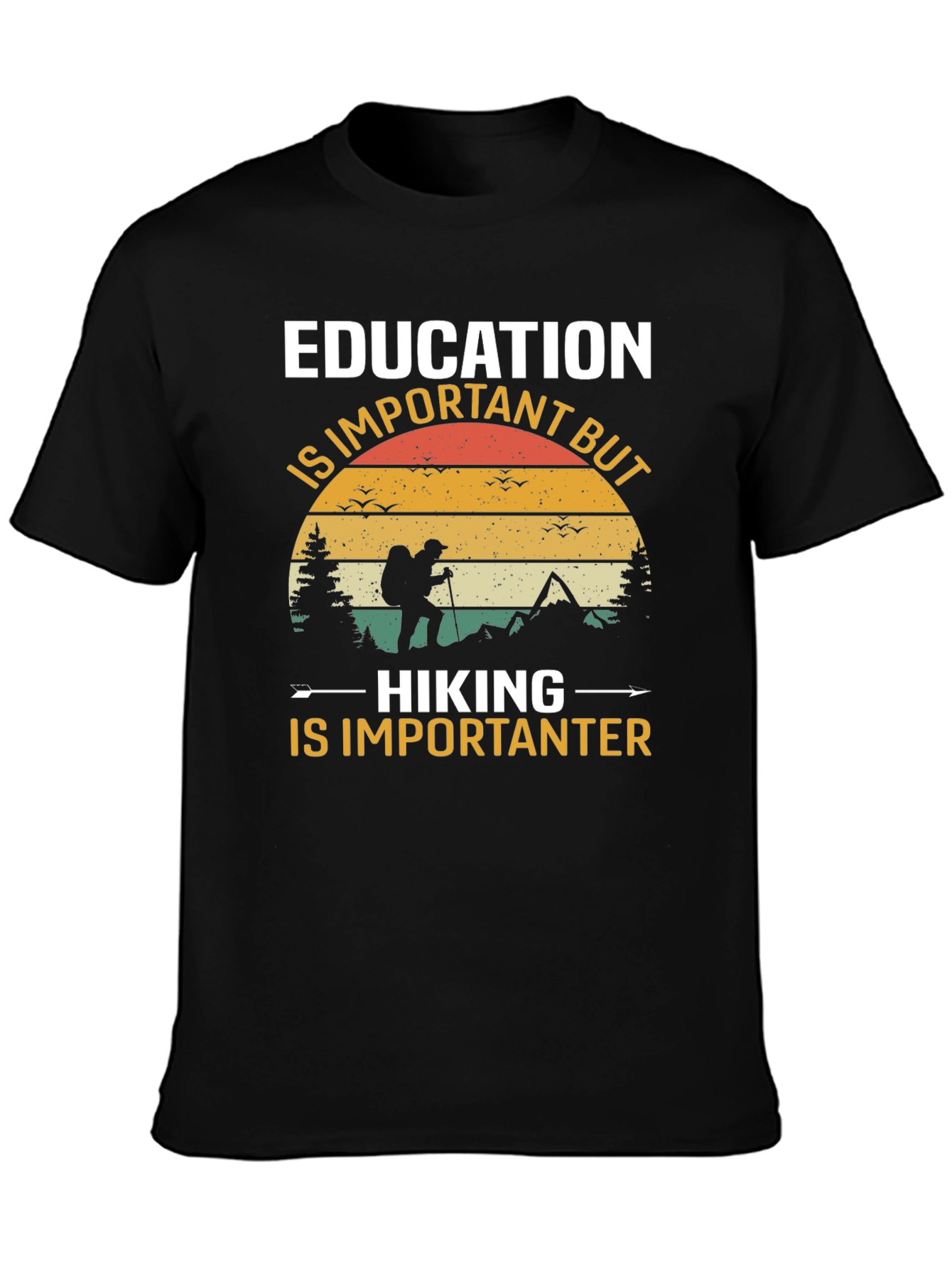 Black Education vs Hiking Tee view 3