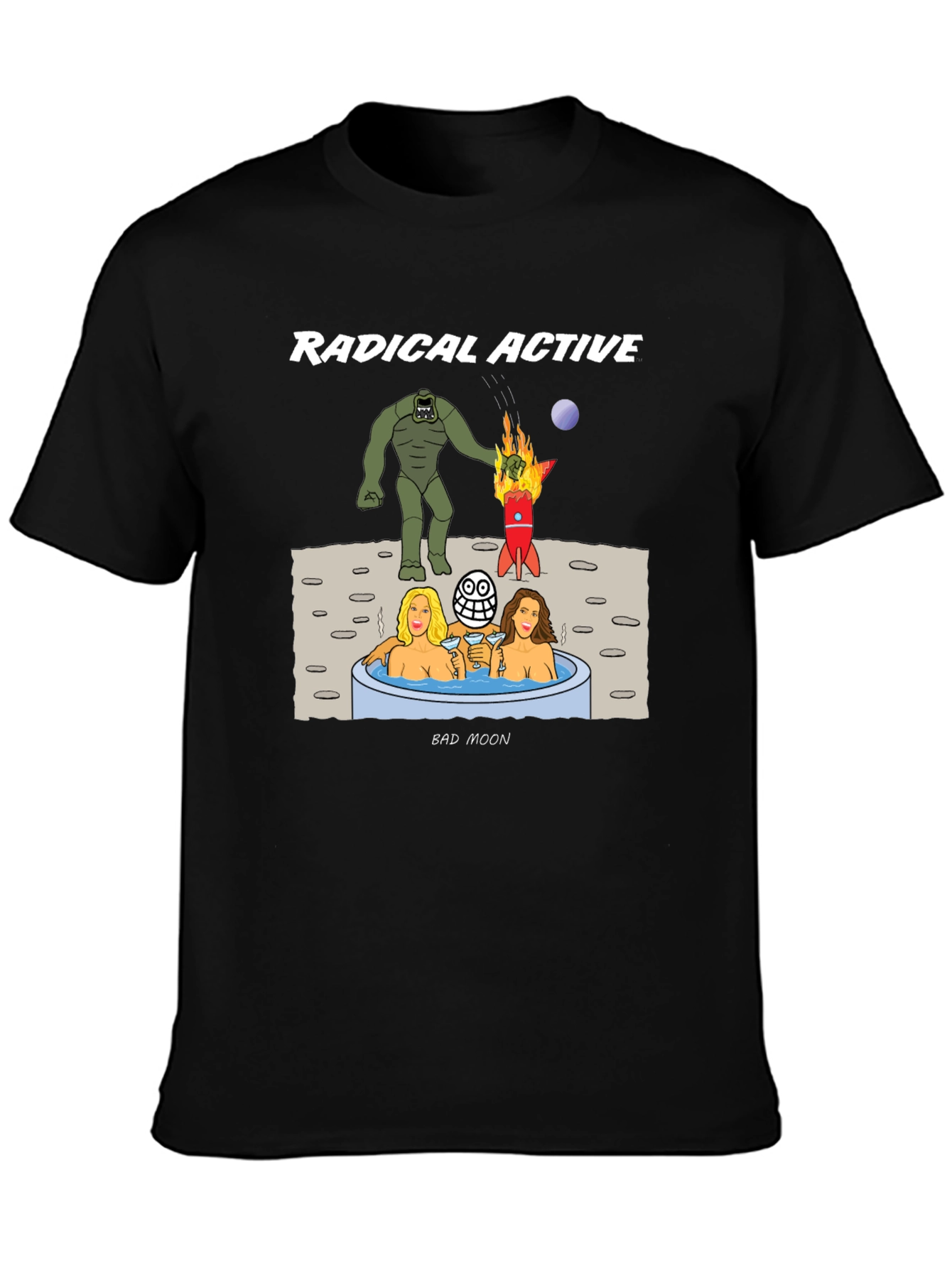 Black Radical Active Bad Moon T-Shirt view 3