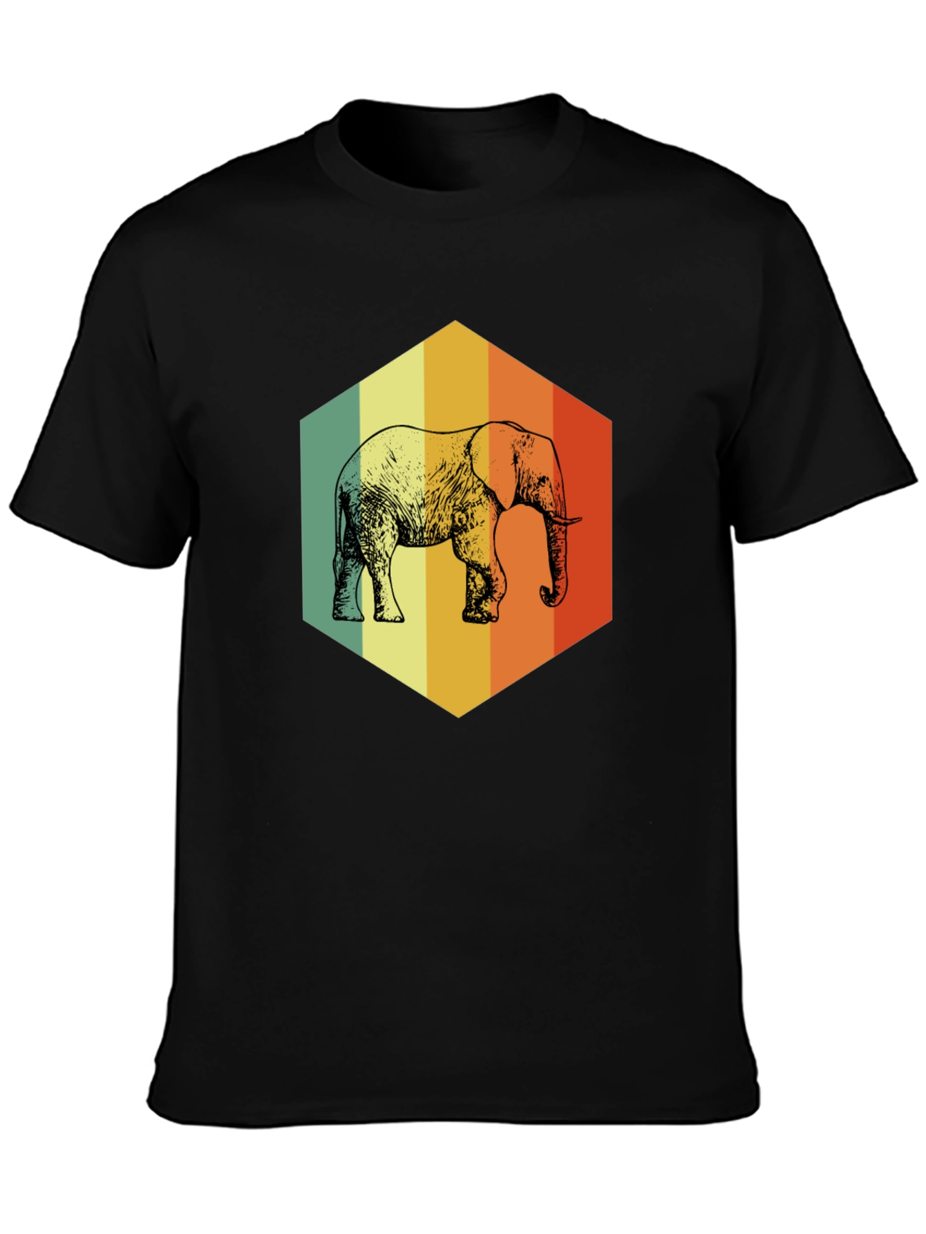 Retro Elephant Graphic T-Shirt - Men's - 3