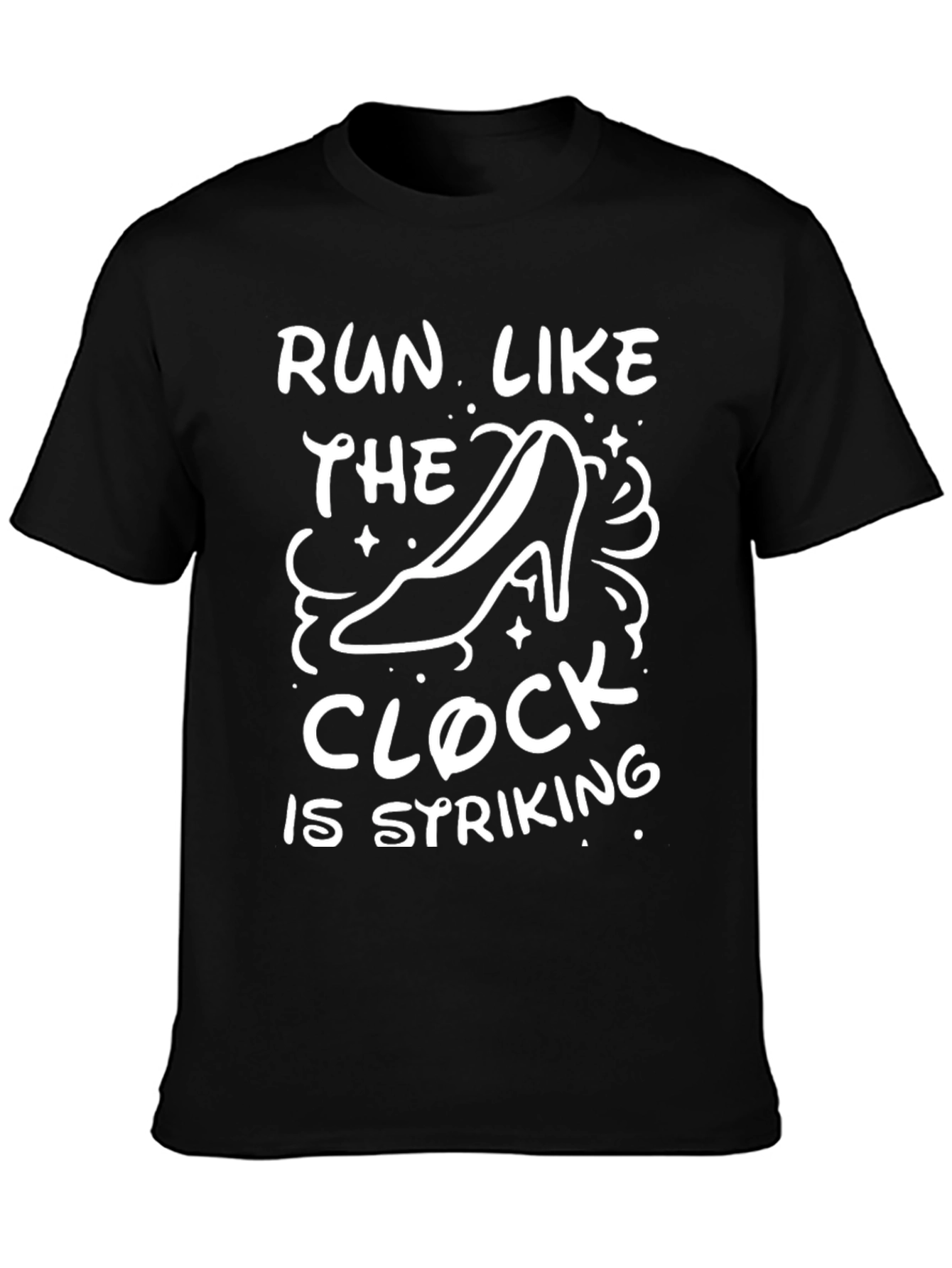 Black Run Like the Clock is Striking T-Shirt view 3