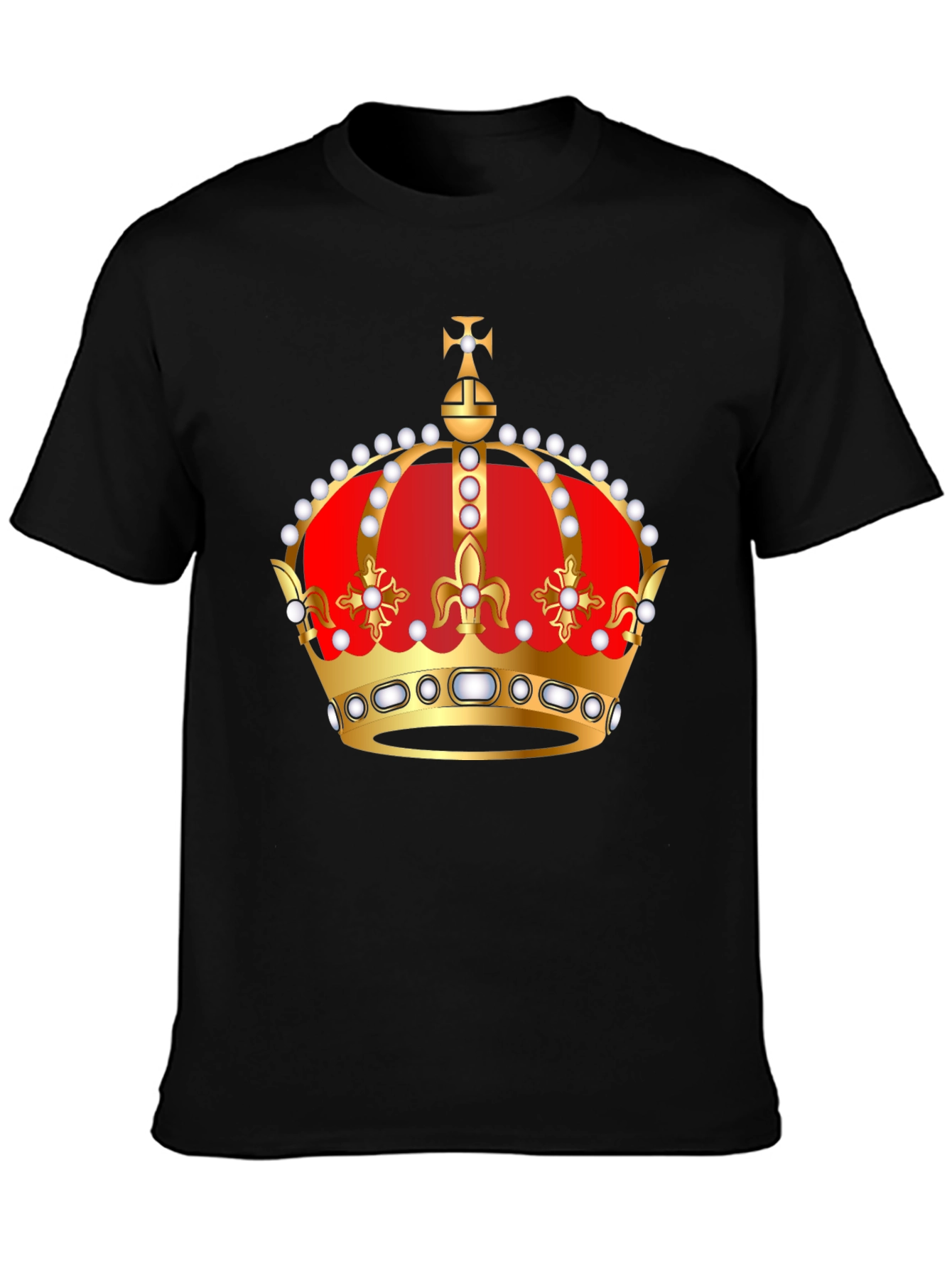 Black Crown Graphic Tee - Royal Style T-Shirt view 3